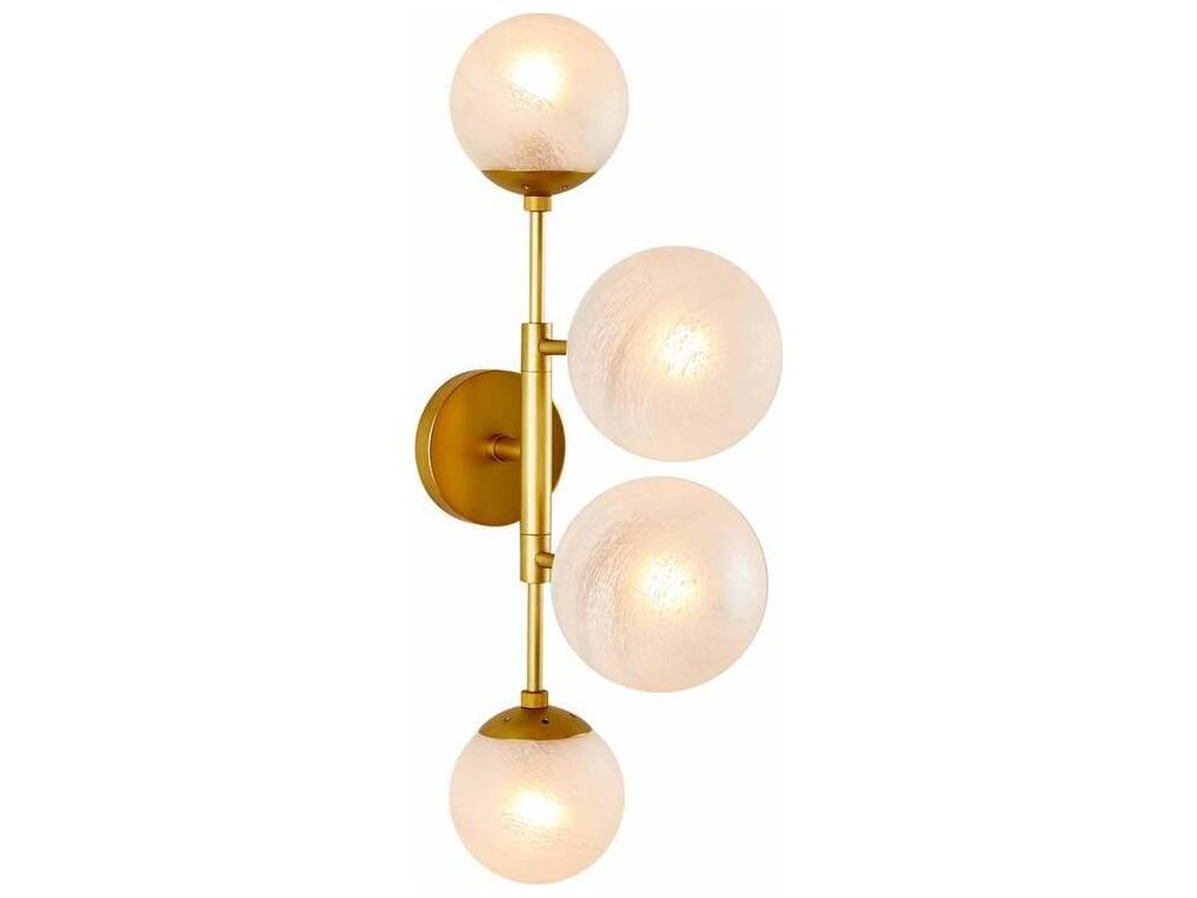 Arteriors Home Christelle 4-Light Matte Swirl Antique Brass Wall Sconce