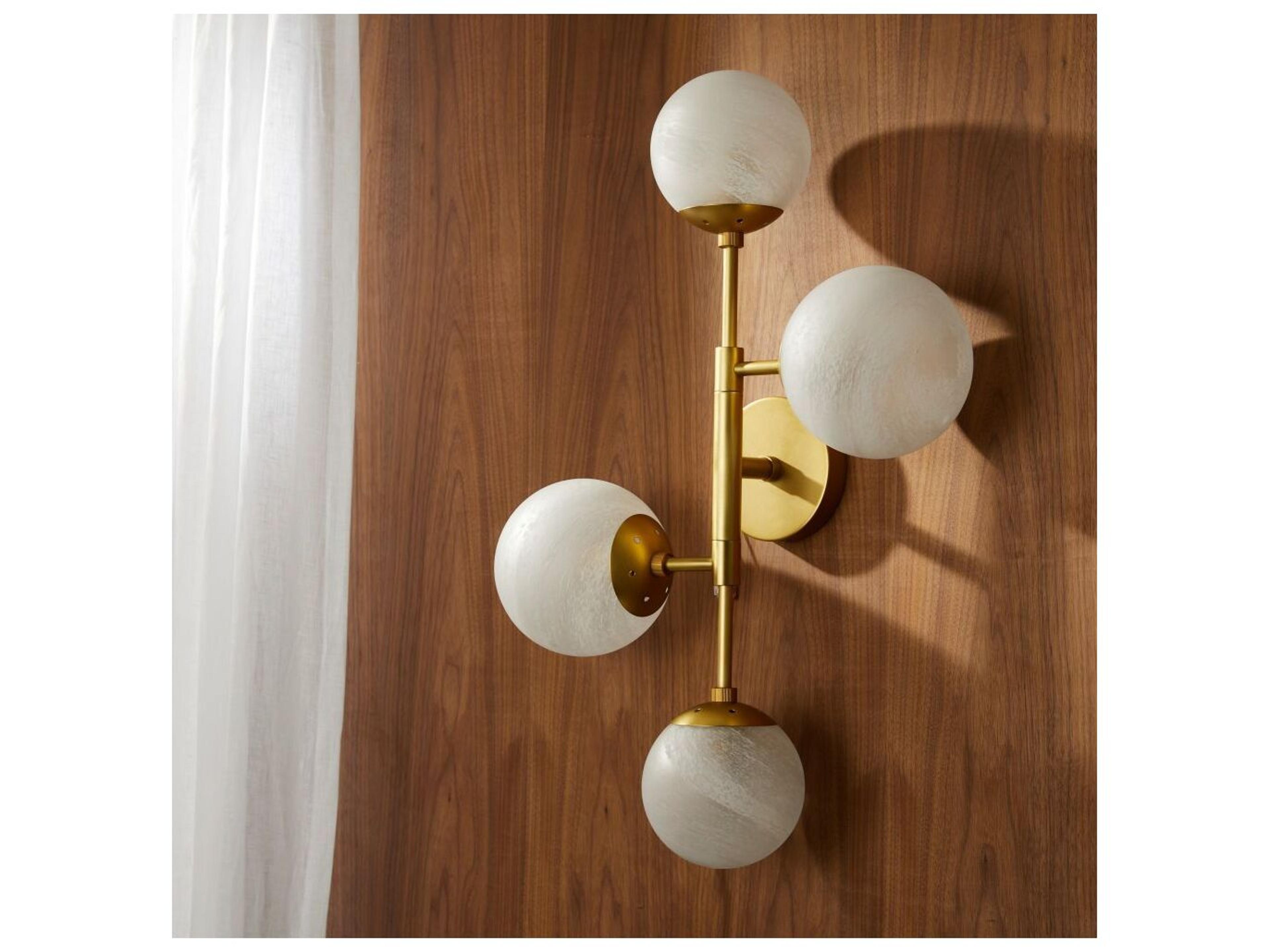 Arteriors Home Christelle 4-Light Matte Swirl Antique Brass Wall Sconce