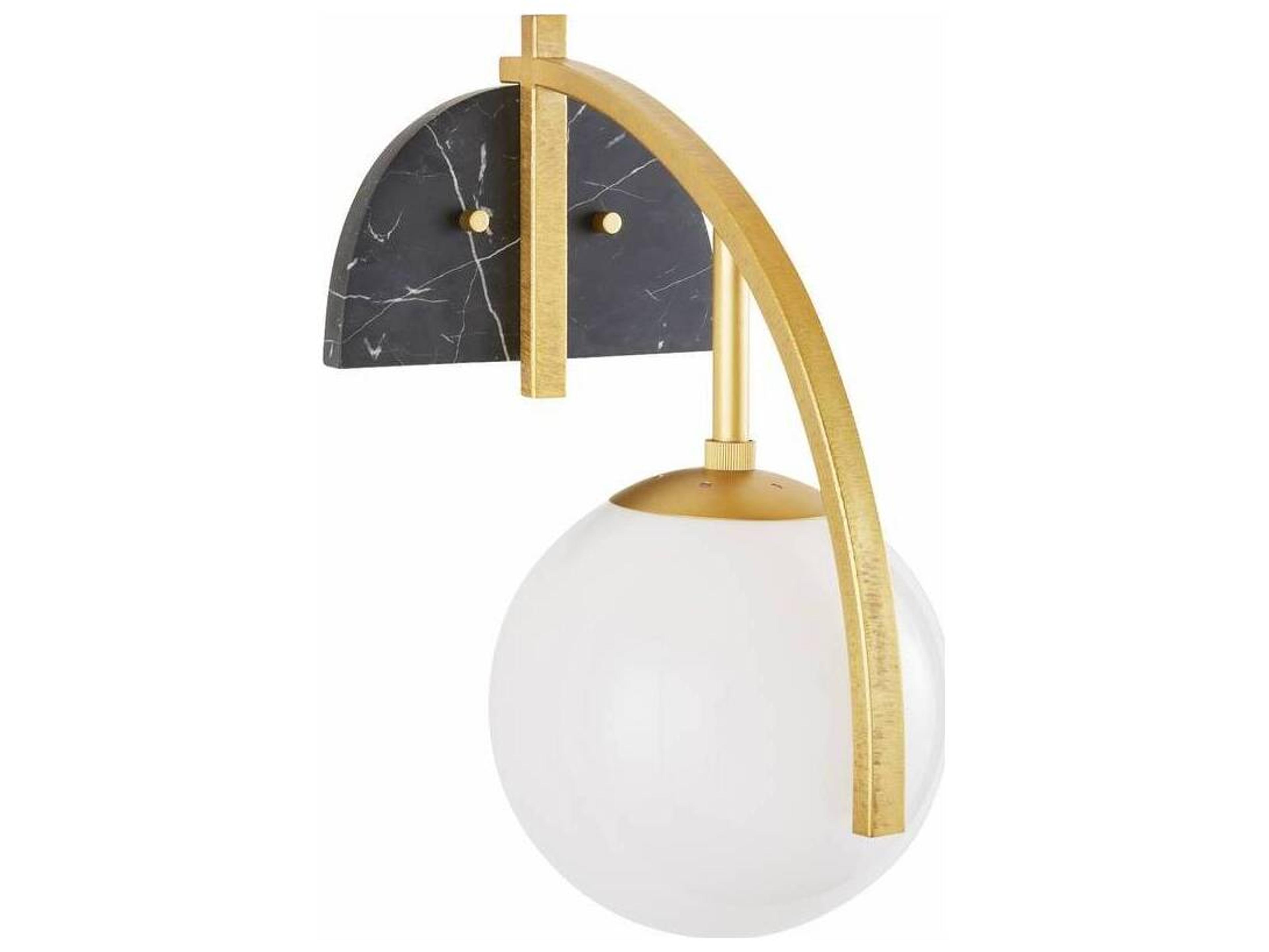 Arteriors Home 1-Light Opal Brass Wall Sconce