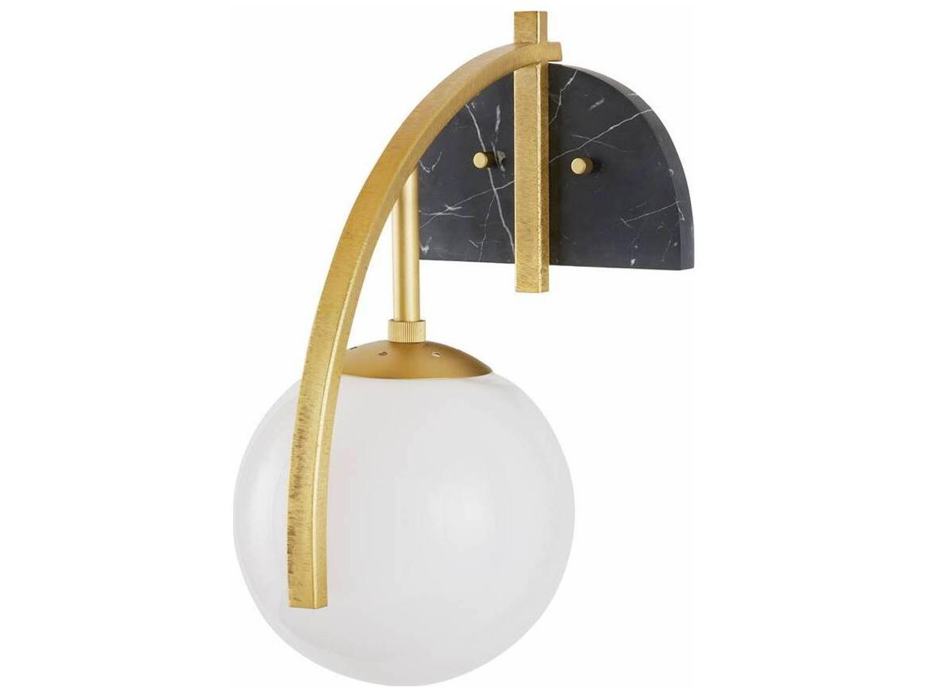 Arteriors Home 1-Light Opal Brass Wall Sconce
