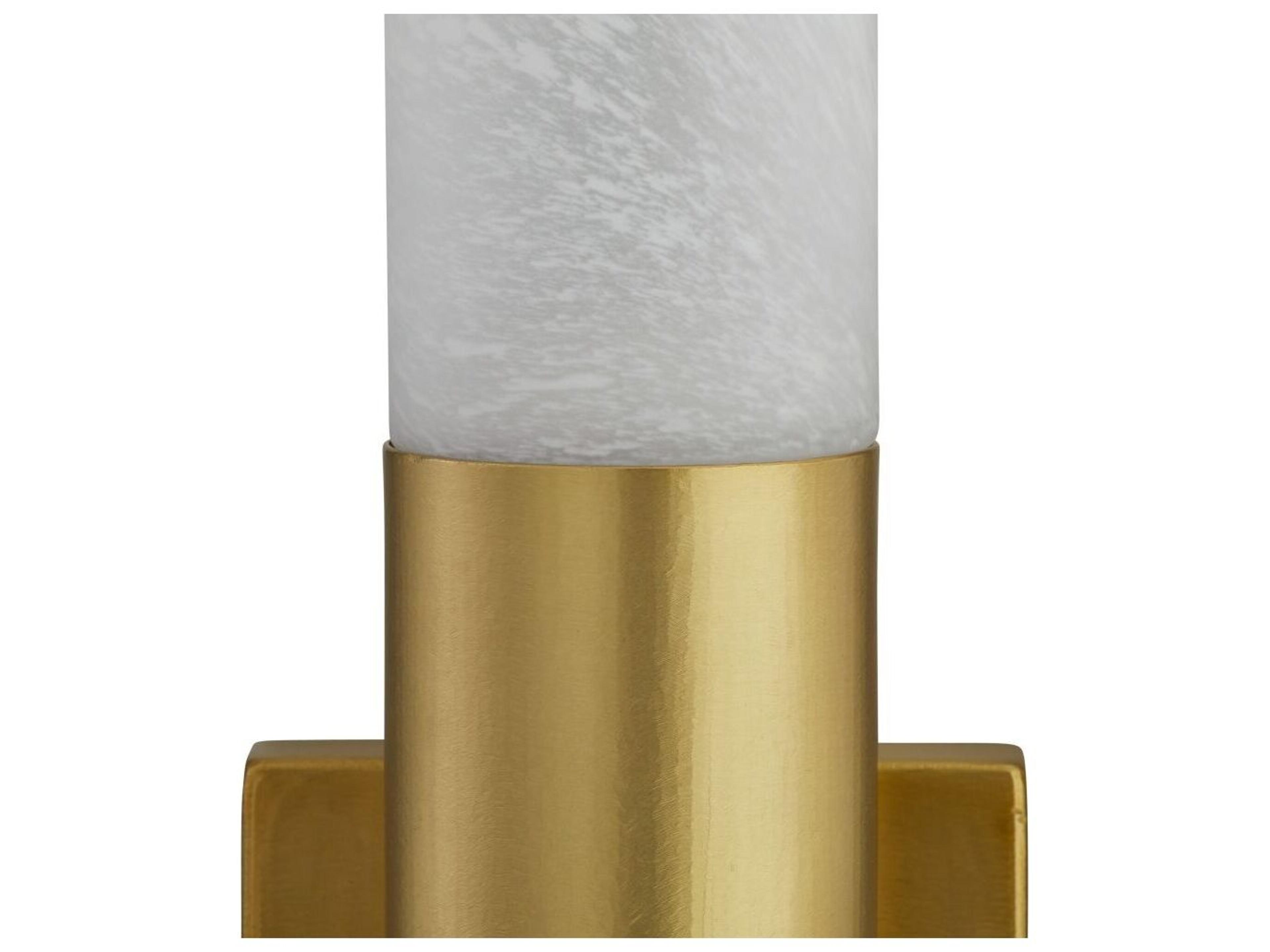 Arteriors Home Haynes 1-Light White Antique Brass Wall Sconce