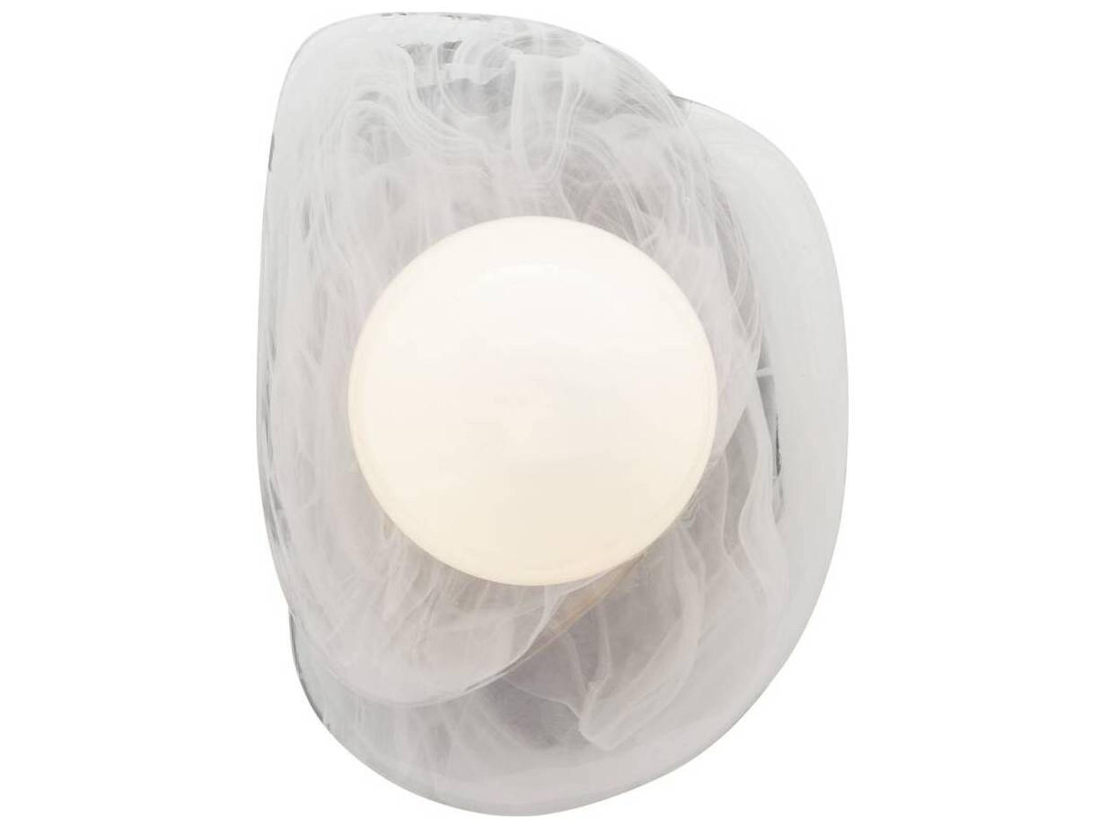 Arteriors Home Freeney 1-Light Opal Swirl White Wall Sconce