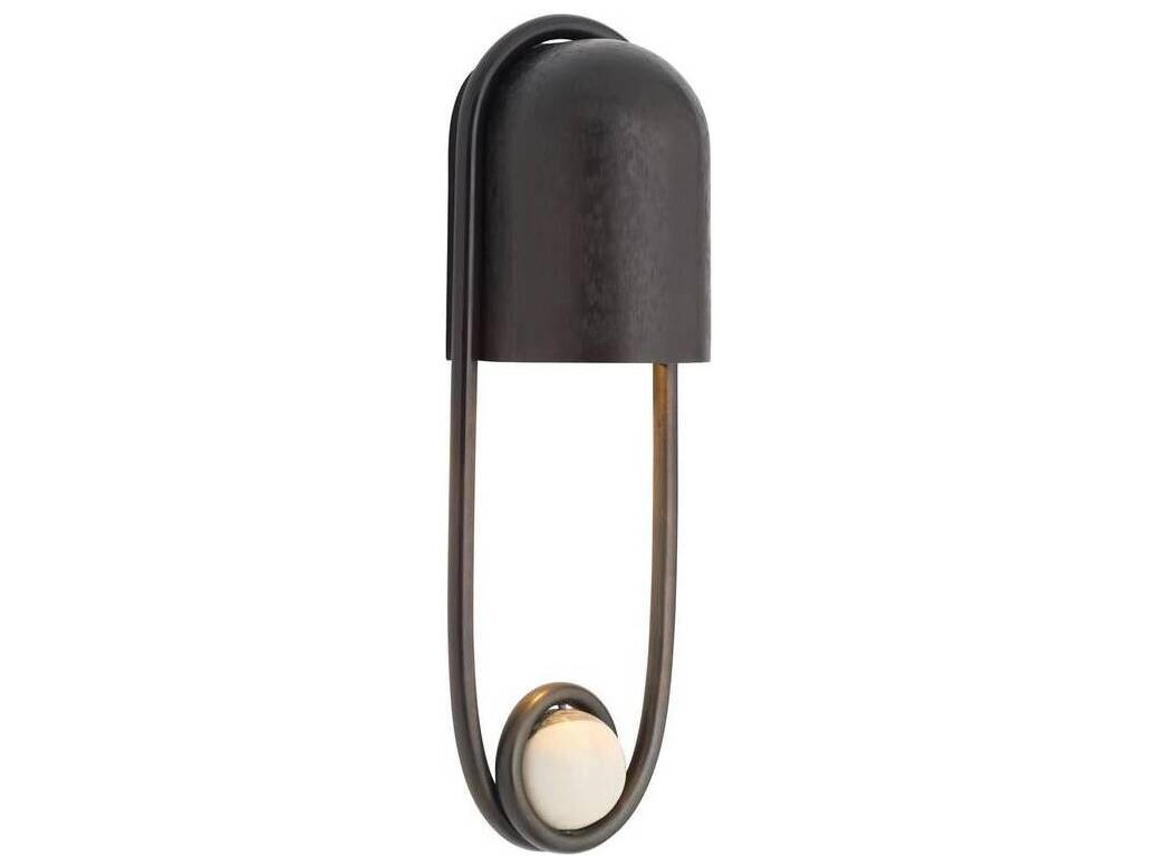 Arteriors Home Ilma Arteriors Home 1-Light English Bronze White And Gray Black Wall Sconce
