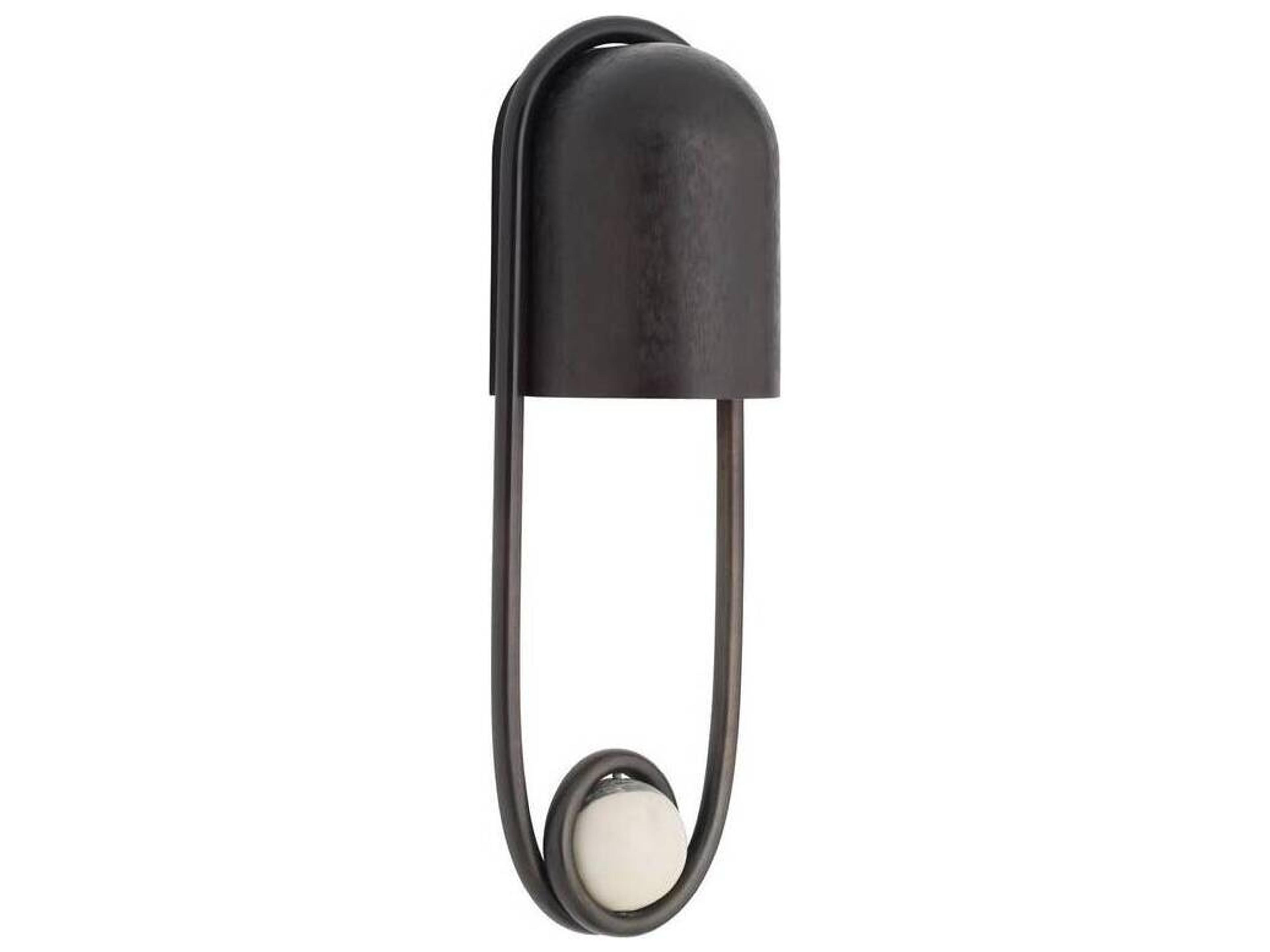 Arteriors Home Ilma Arteriors Home 1-Light English Bronze White And Gray Black Wall Sconce