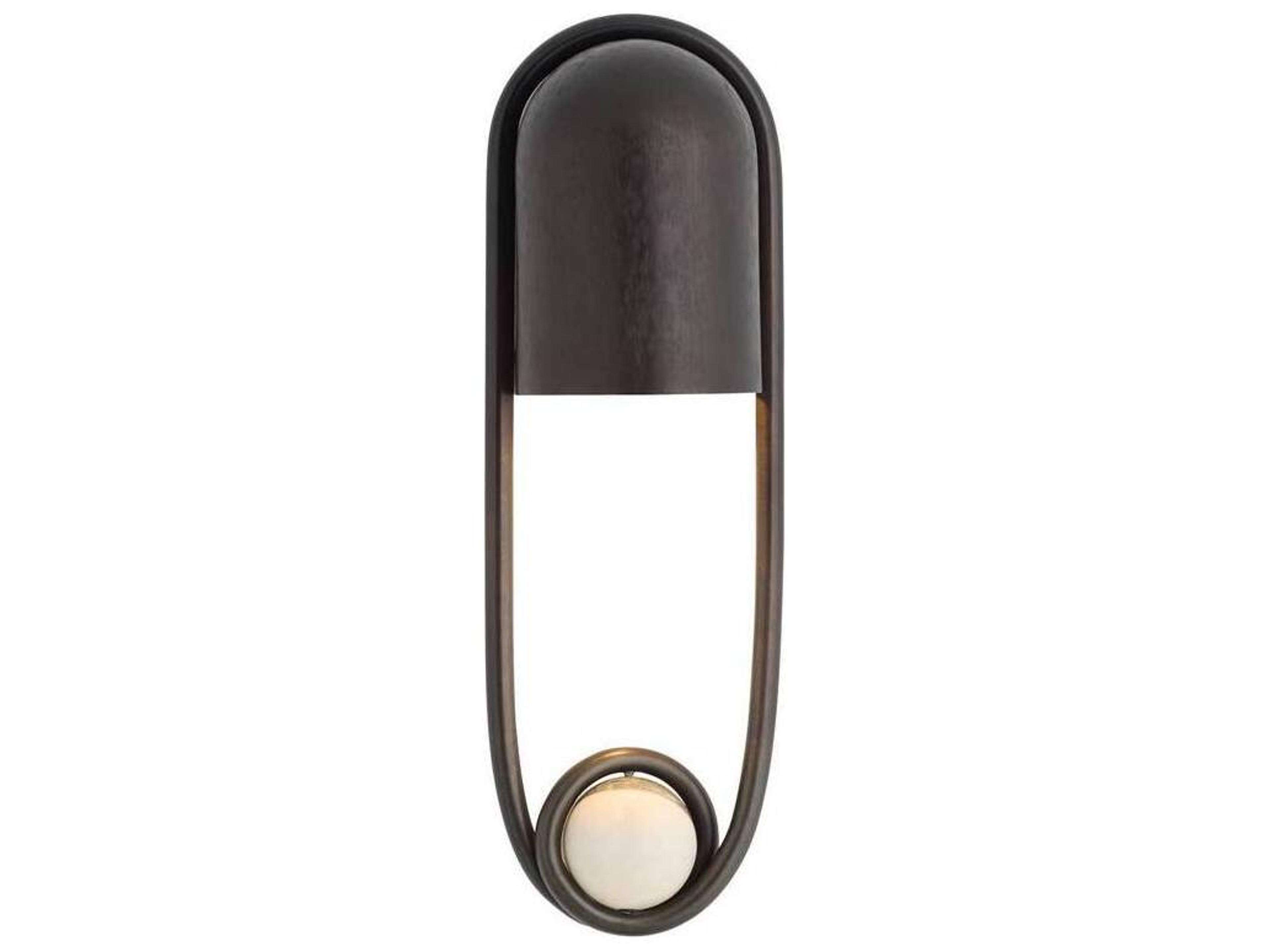 Arteriors Home Ilma Arteriors Home 1-Light English Bronze White And Gray Black Wall Sconce