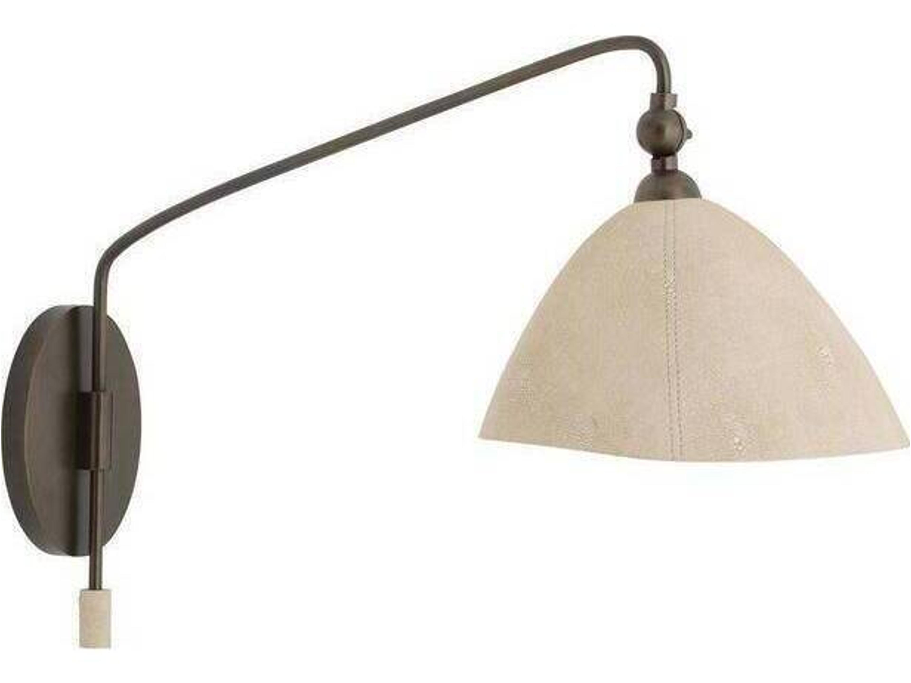 Inlet Swing Arm Wall Sconce Faux Shagreen Leather