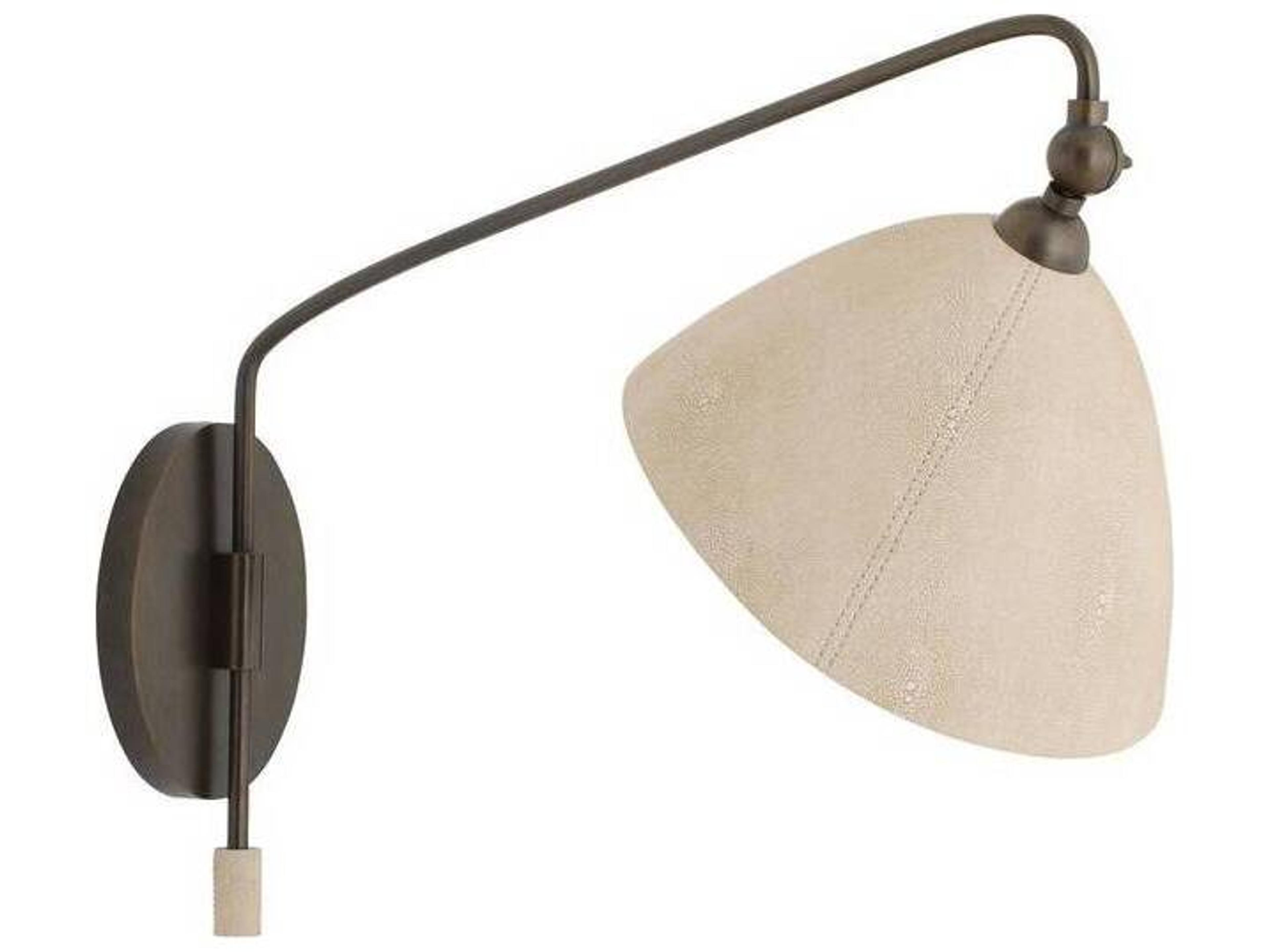 Arteriors Home Inlet 1-Light Ivory English Bronze White Black Swing Wall Sconce