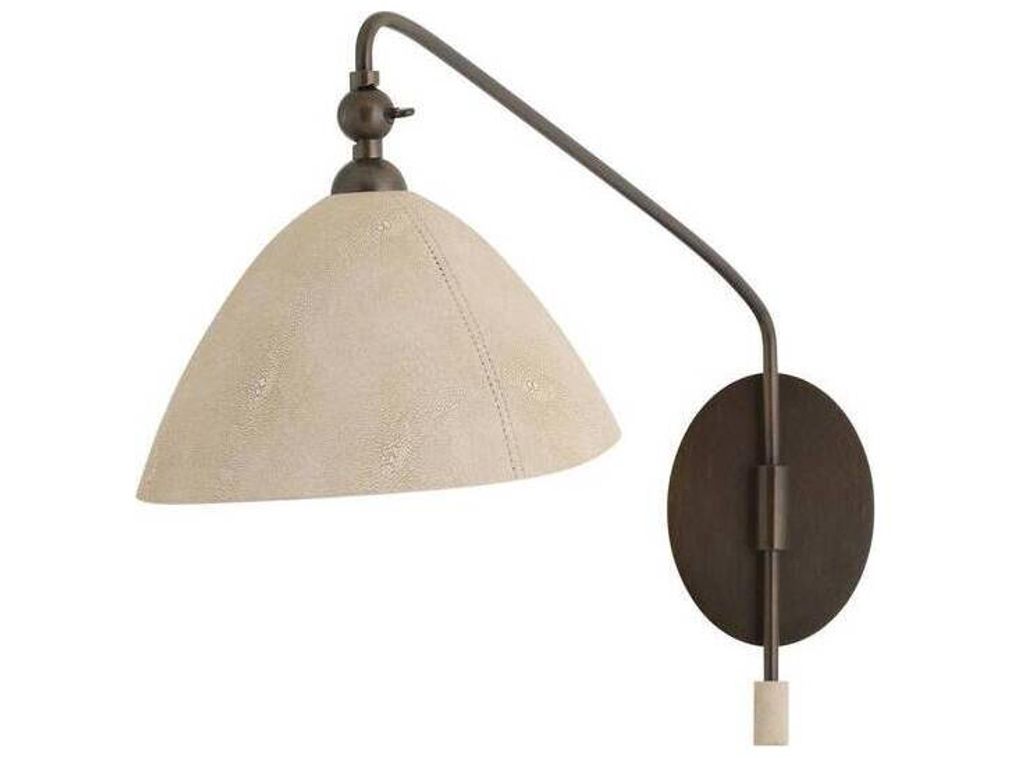 Arteriors Home Inlet 1-Light Ivory English Bronze White Black Swing Wall Sconce