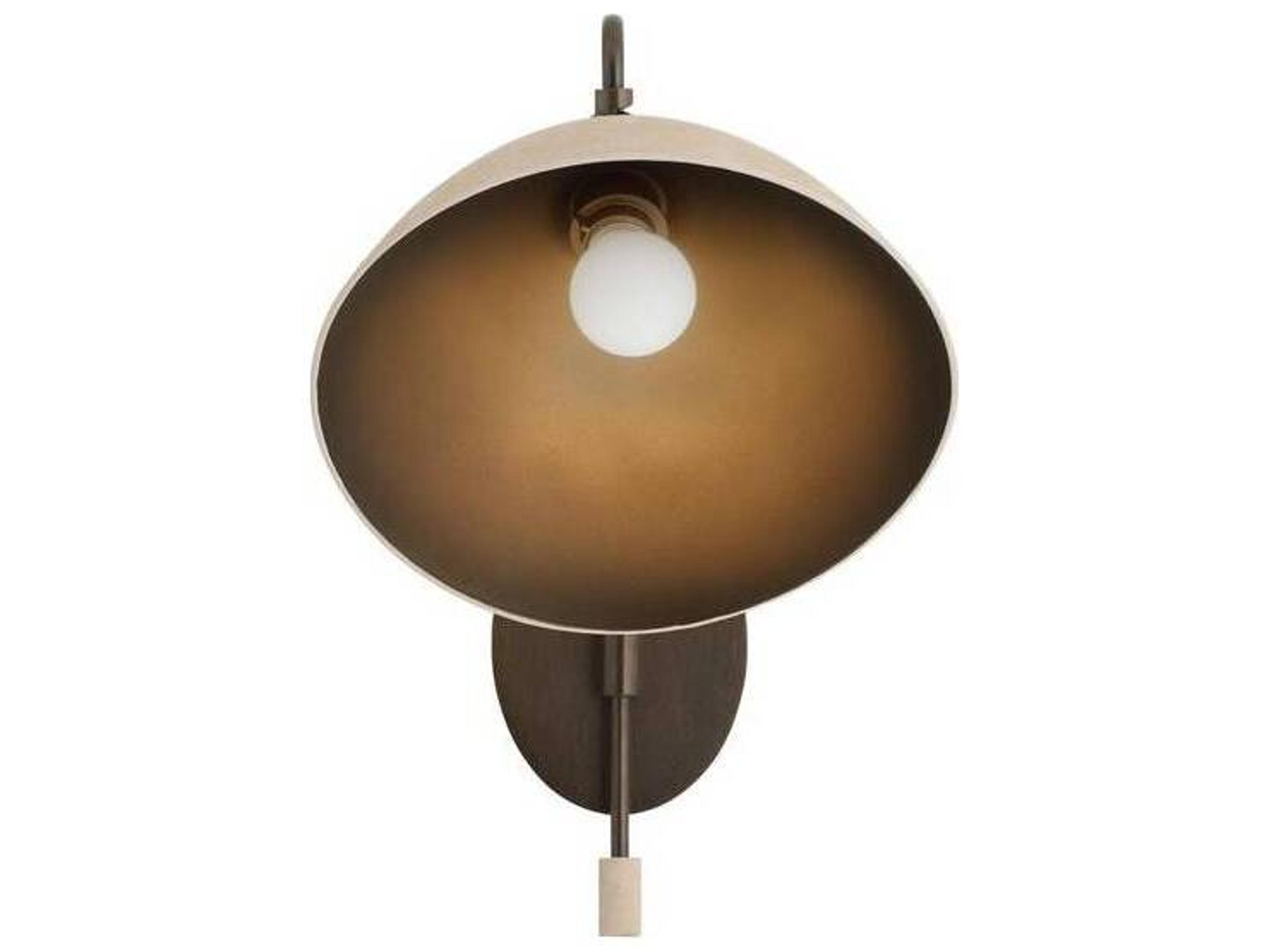 Arteriors Home Inlet 1-Light Ivory English Bronze White Black Swing Wall Sconce