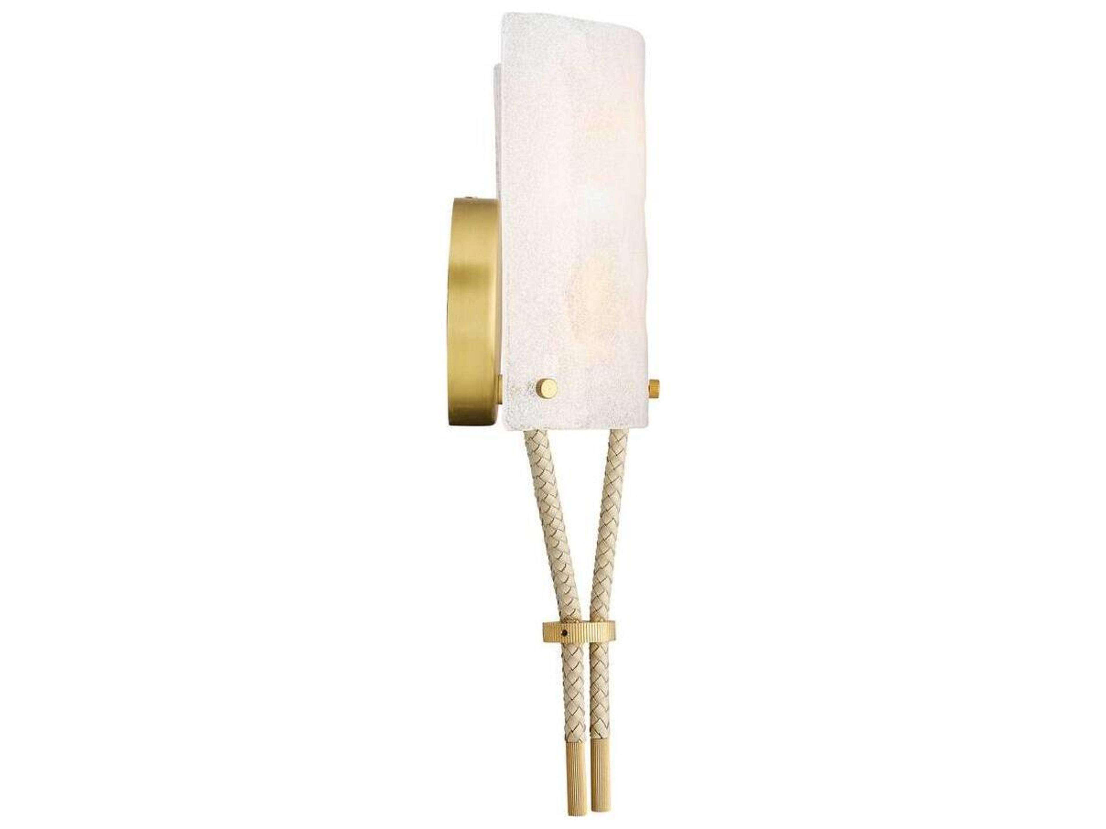 Arteriors Home Clear Seeded Slump Glass Brass Wall Sconce