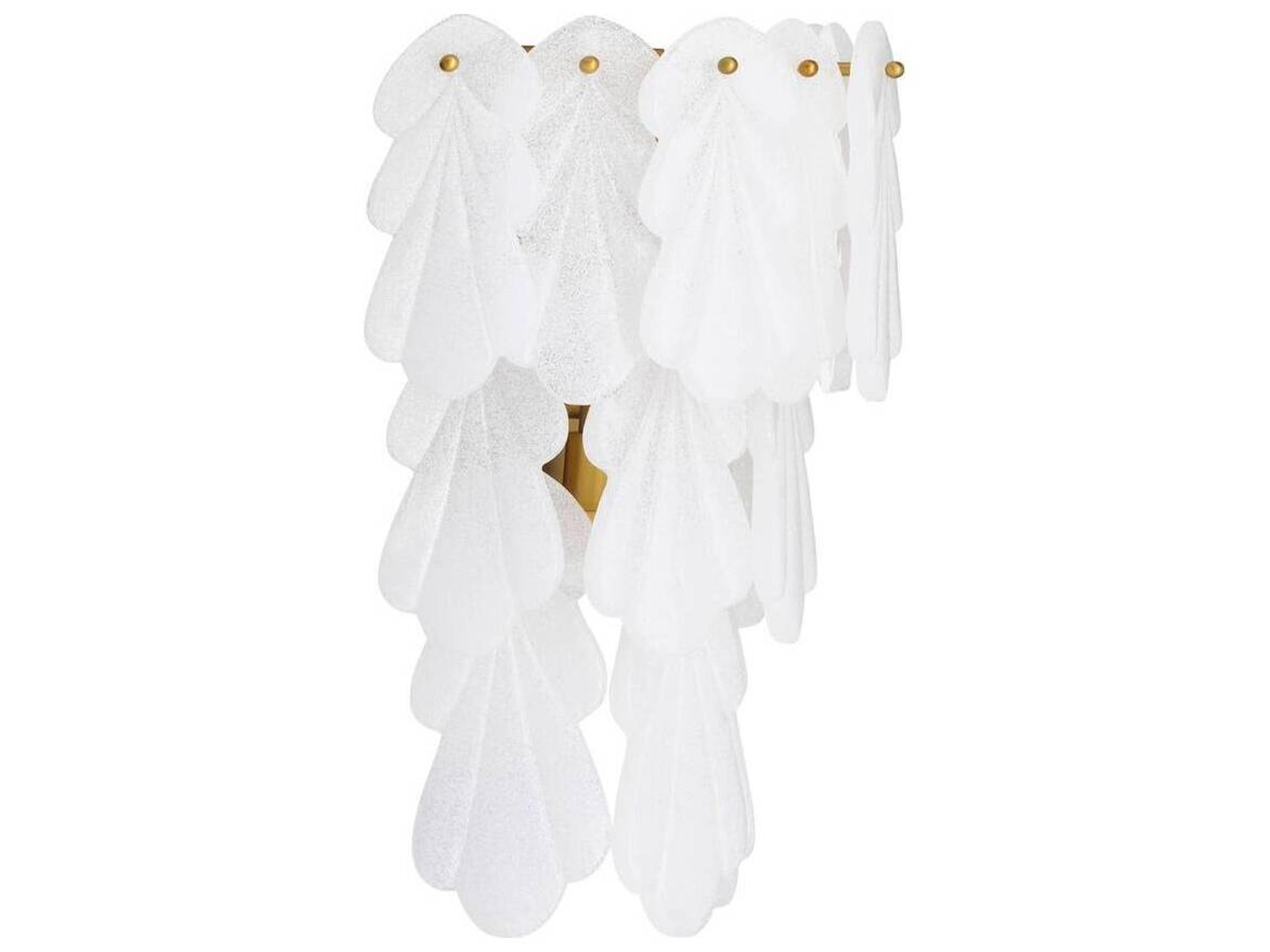 Arteriors Home Clear Seeded Slump Glass Brass Wall Sconce