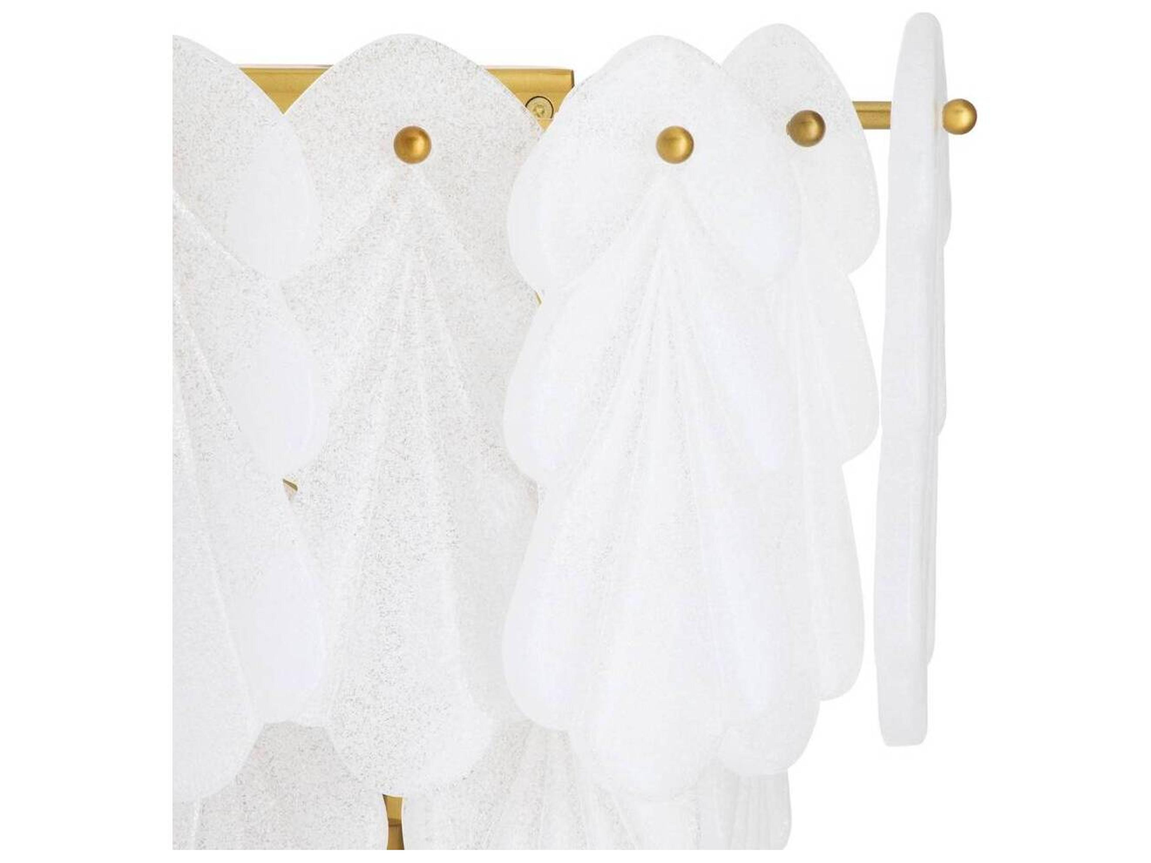 Arteriors Home Clear Seeded Slump Glass Brass Wall Sconce