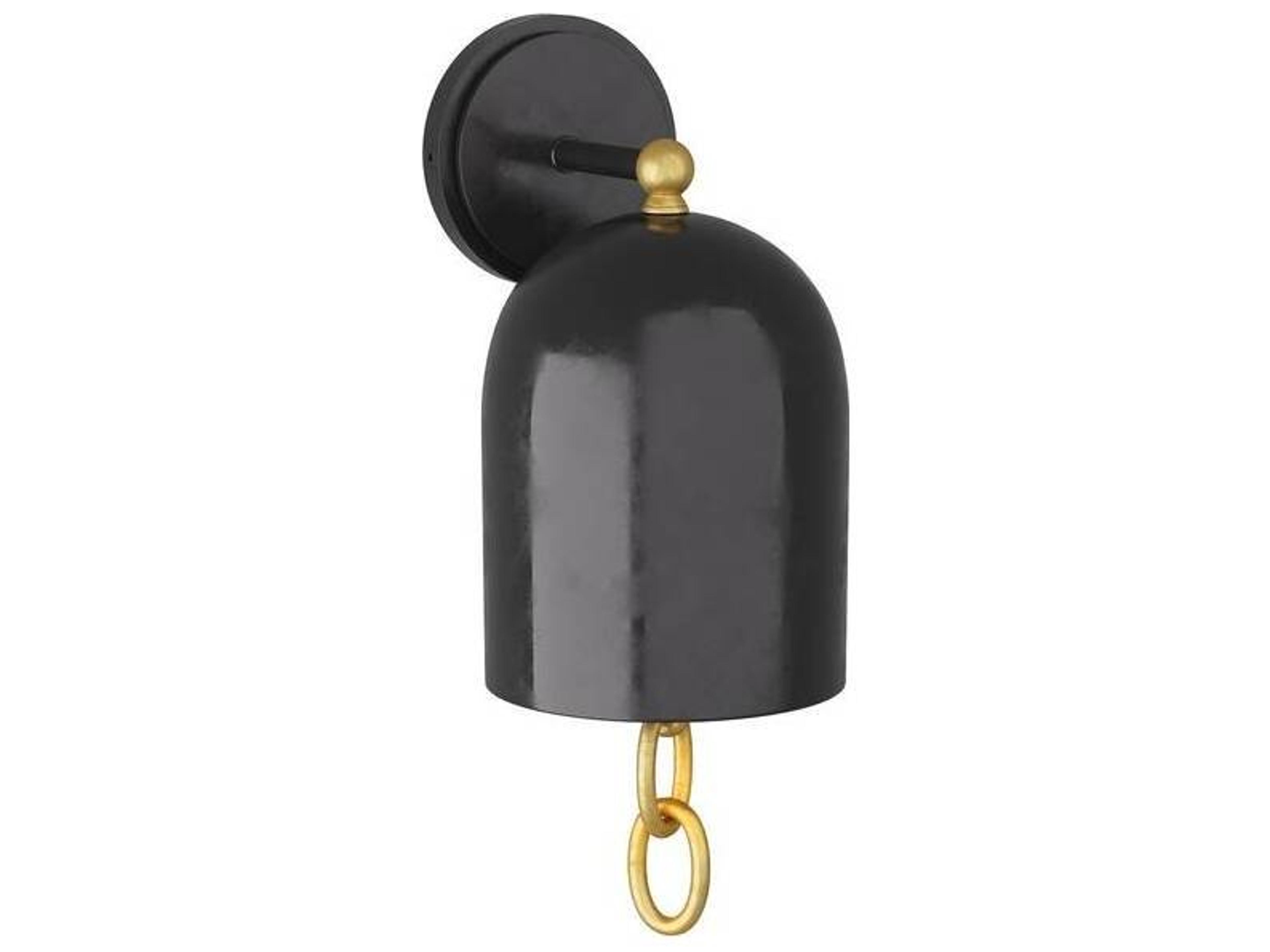 Arteriors Home Antoni 1-Light Bronze Polished Brass Black Wall Sconce