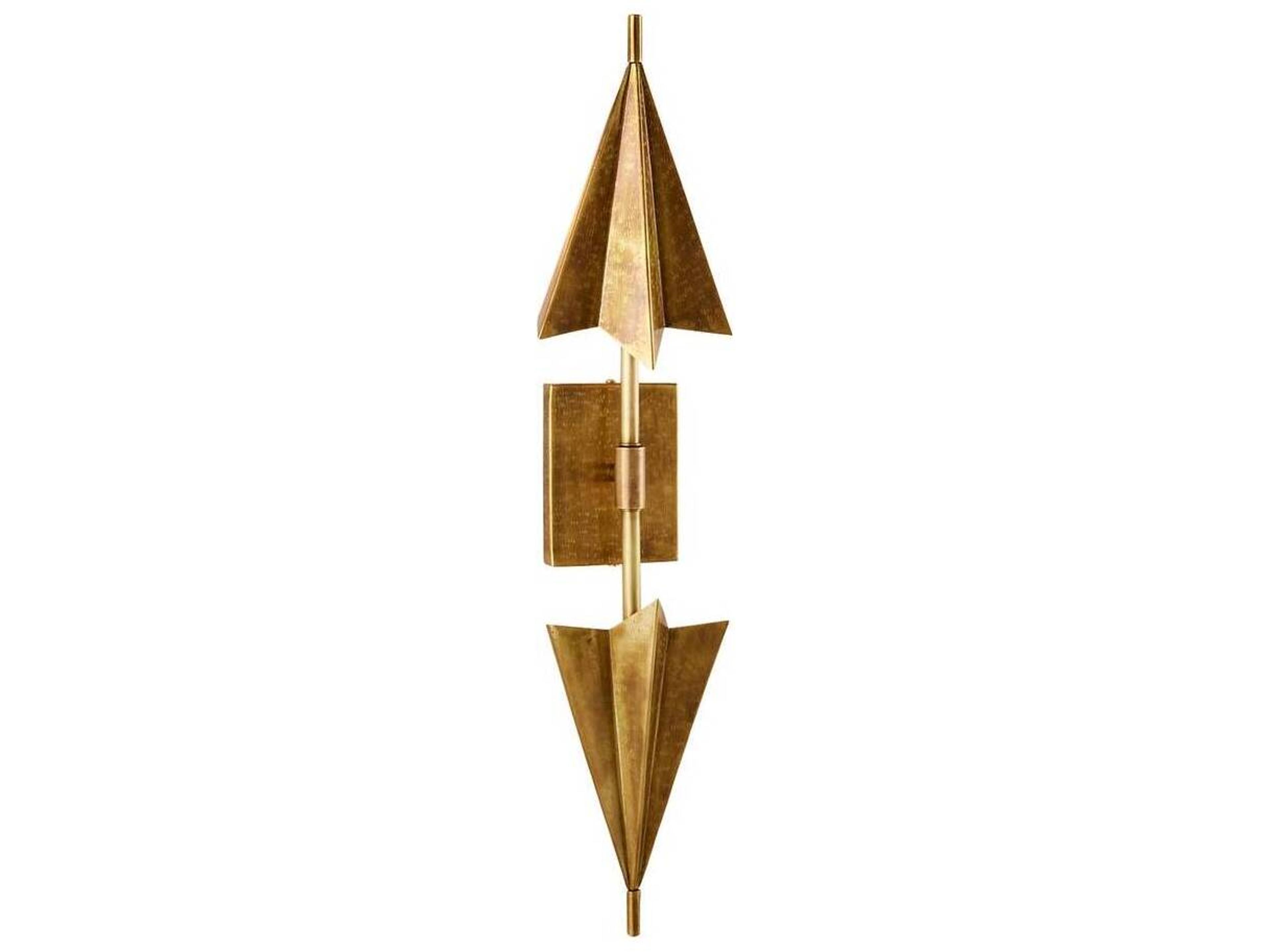 Arteriors Home Canary 2-Light Antique Brass Wall Sconce