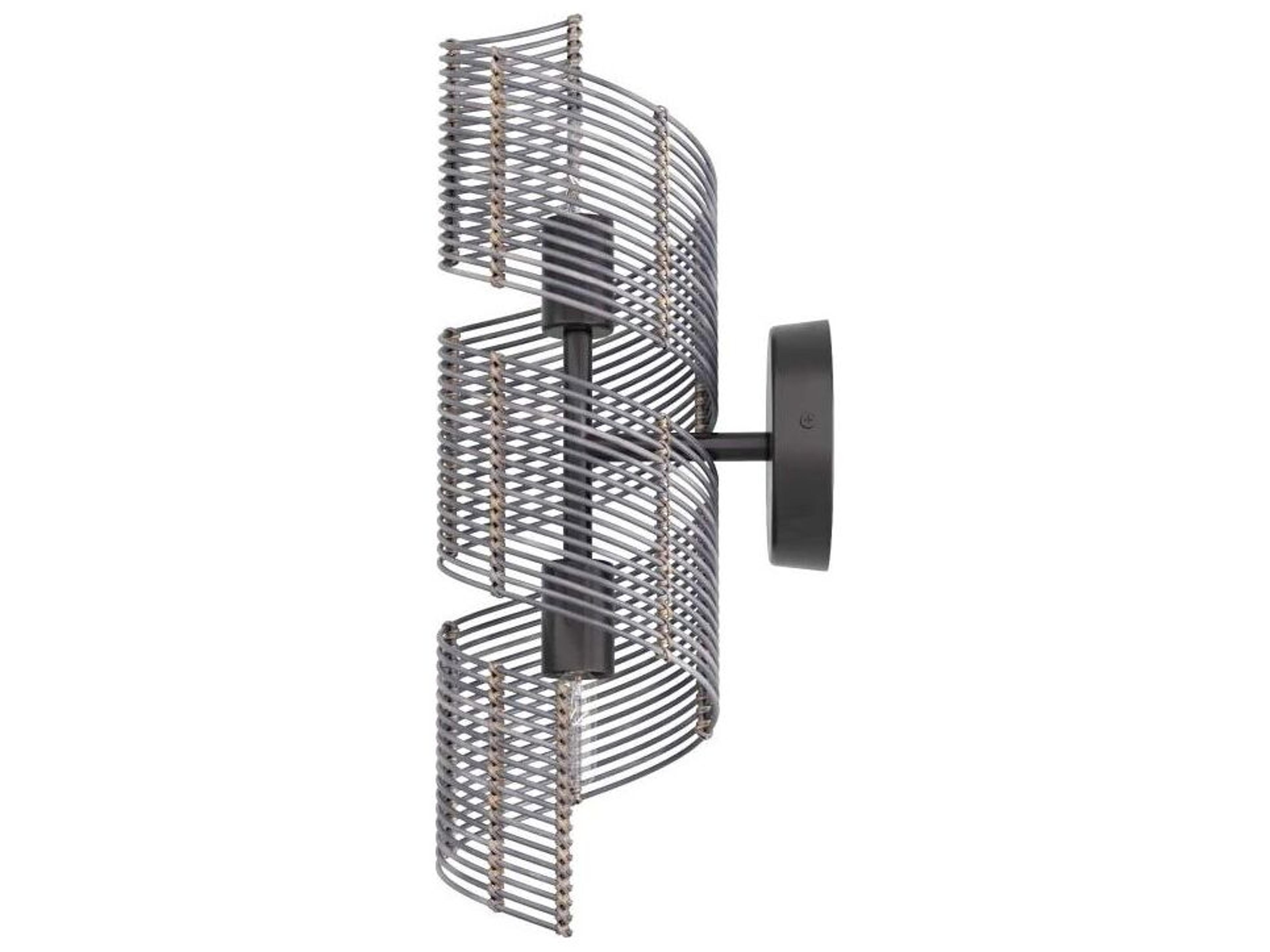 Arteriors Home Tamara 2-Light Dark Gray Stained Wall Sconce