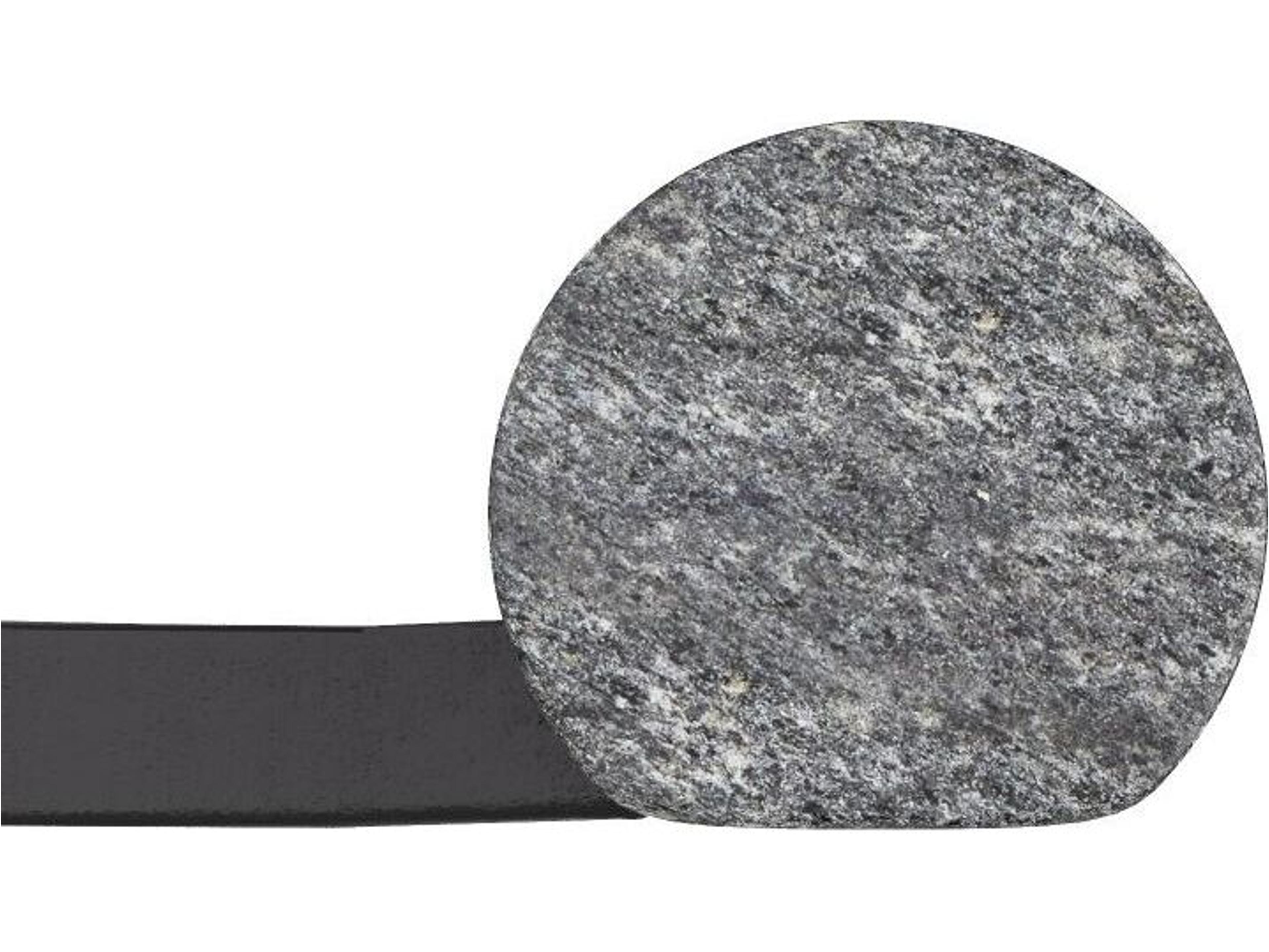 Arteriors Home Round Marble Black Ebony Avalos End Table