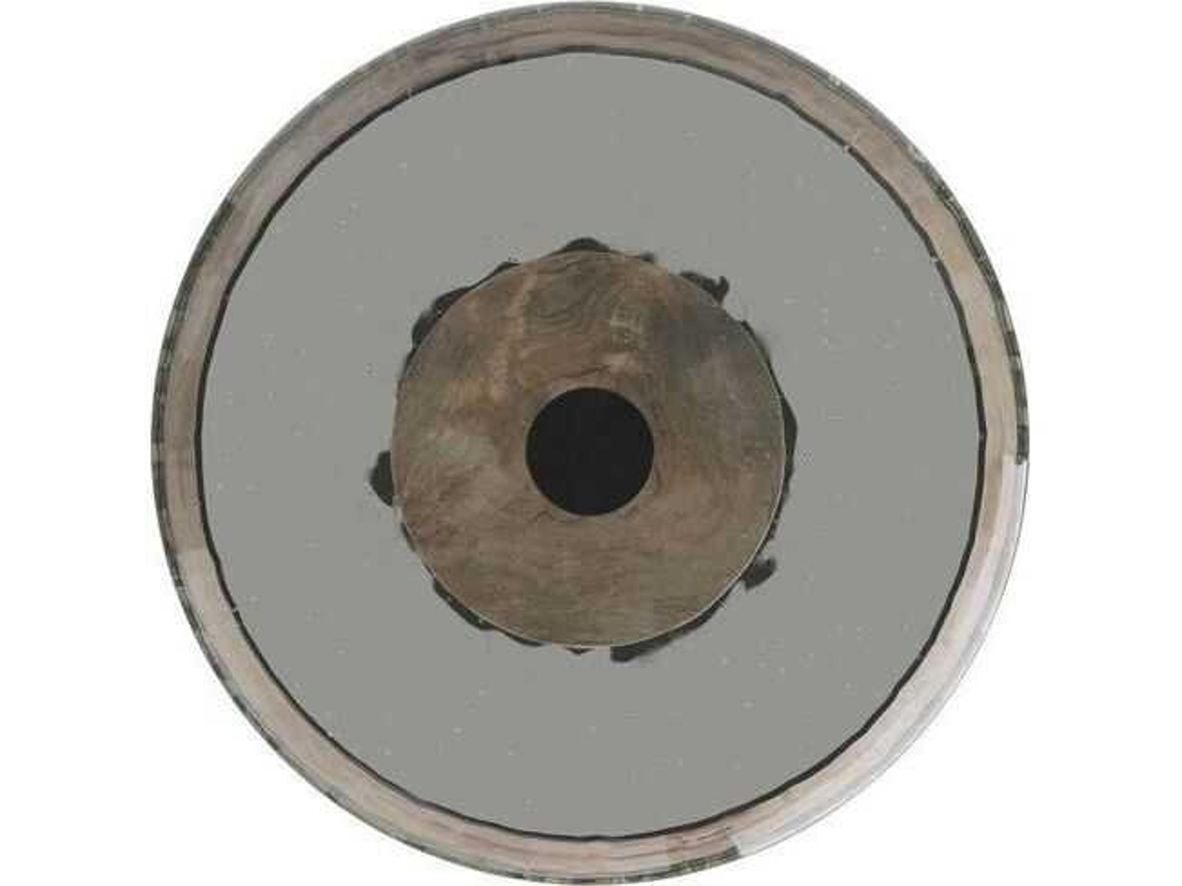 Arteriors Home Round Glass Smoke Washed Tobacco Buckley End Table