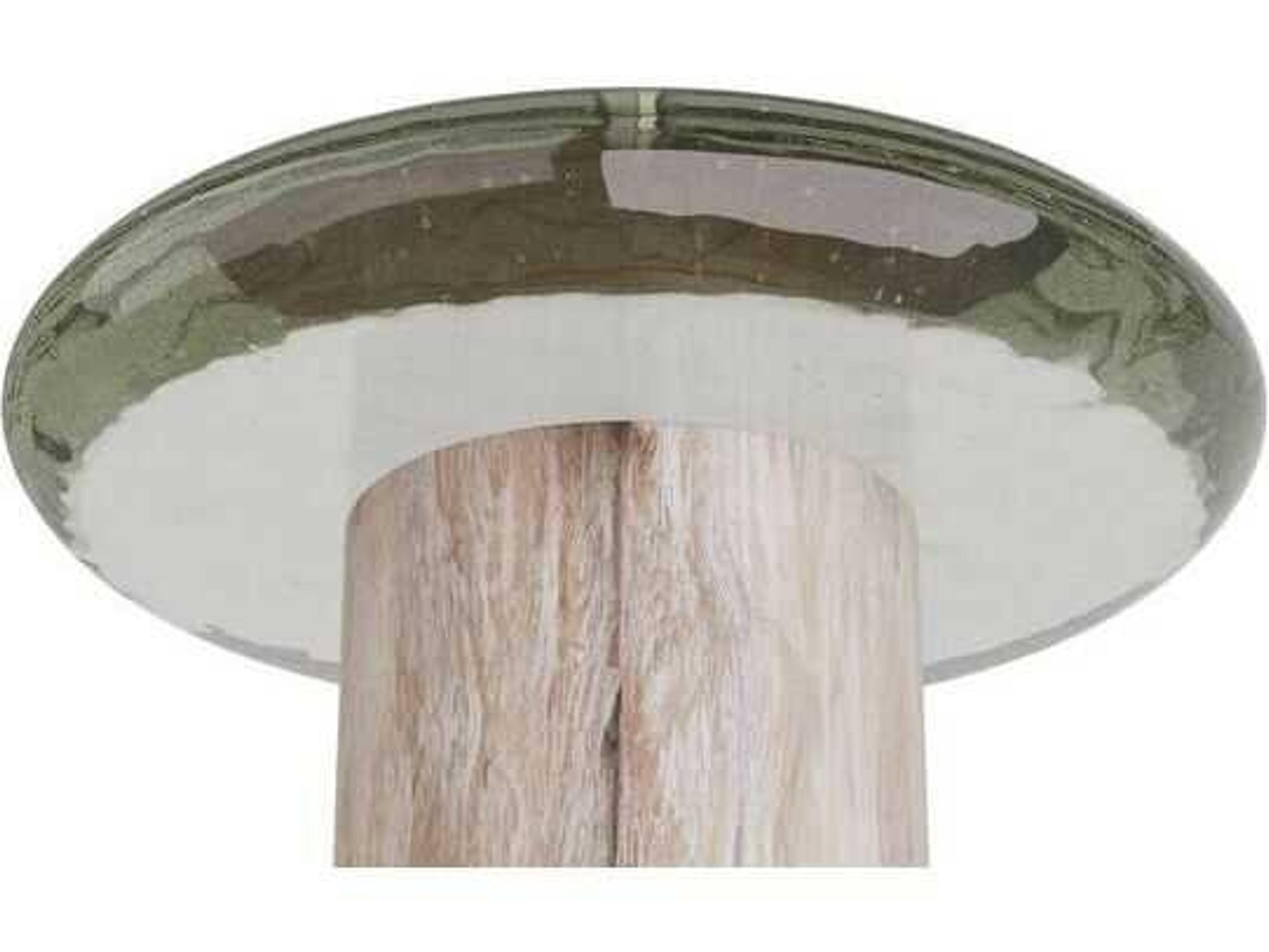 Arteriors Home Round Glass Smoke Washed Tobacco Buckley End Table