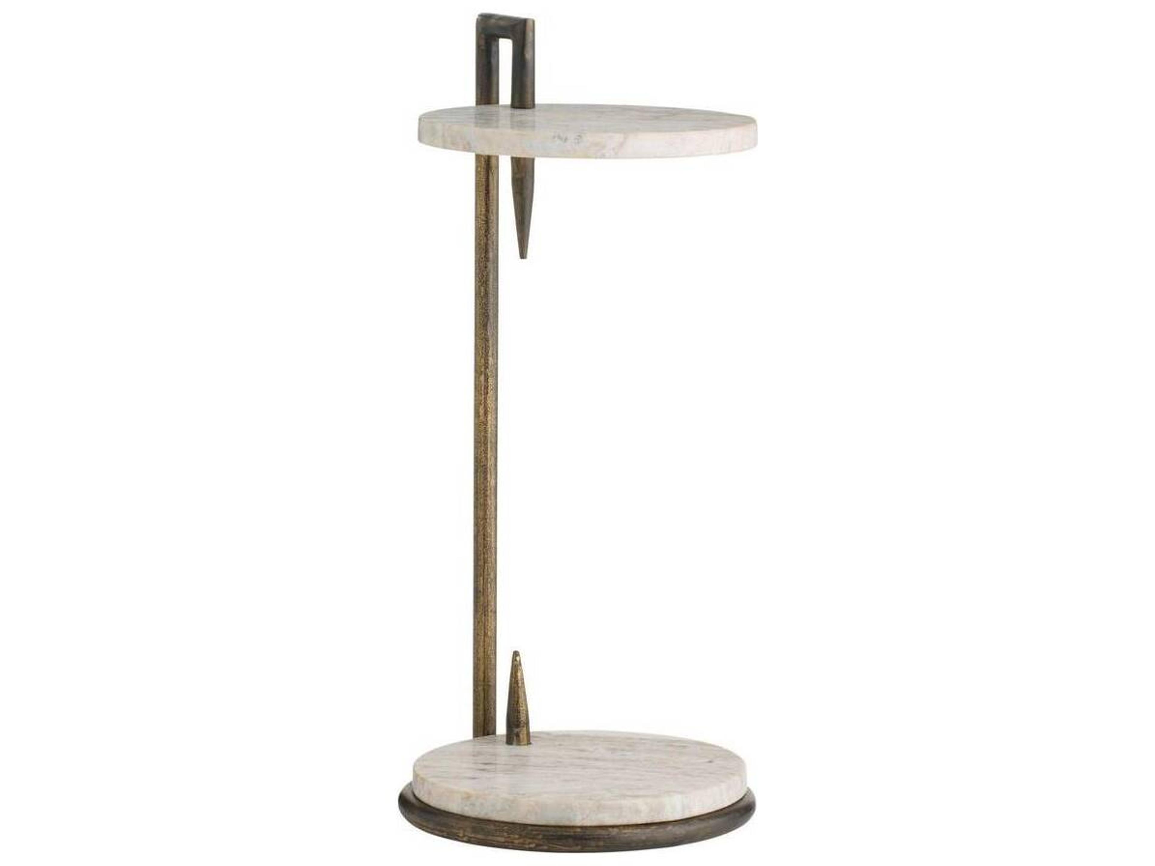 Ivetta Drink Table Modern Marble Accent