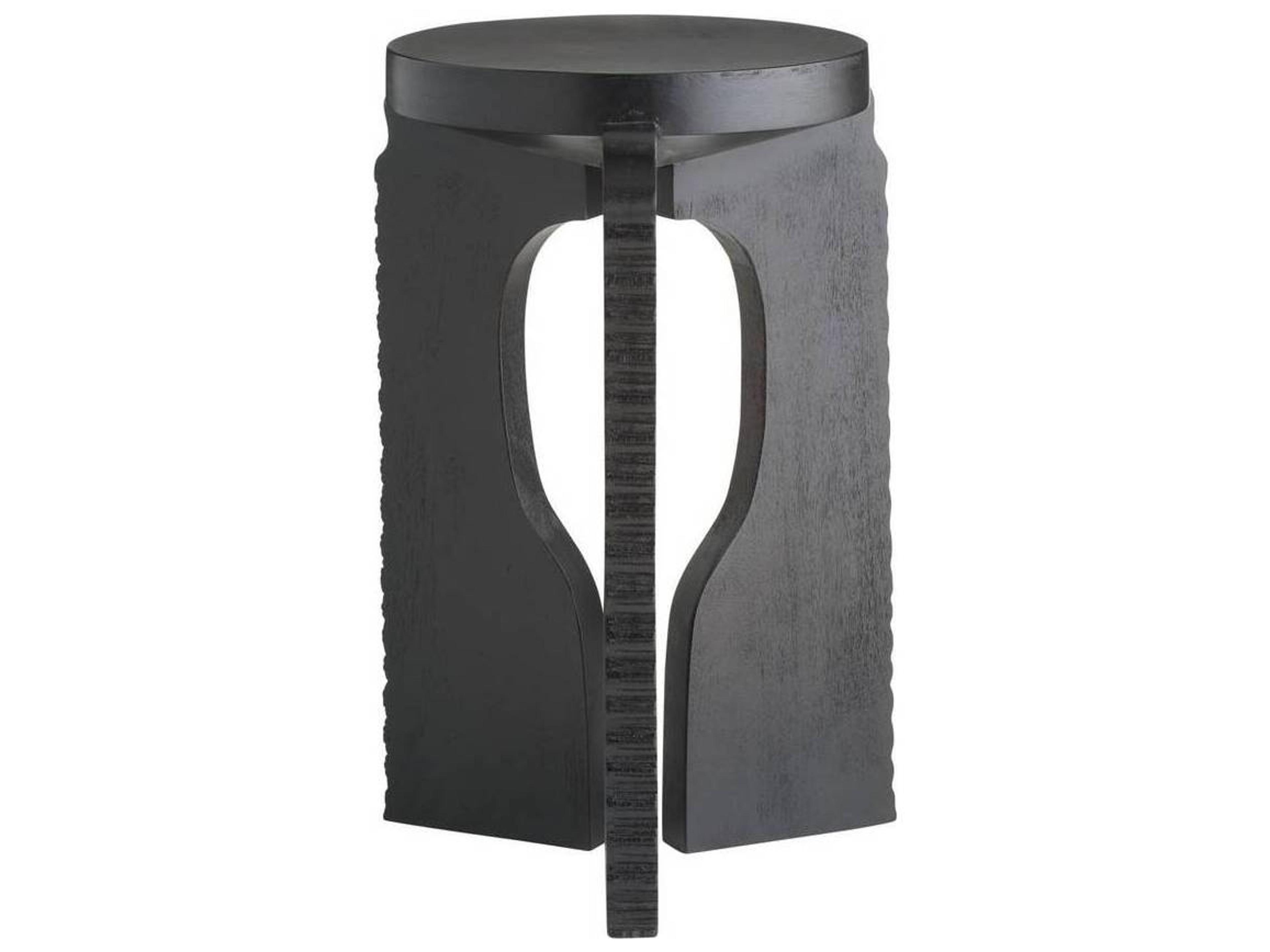 Knight Accent Table in Ebony Mango Wood