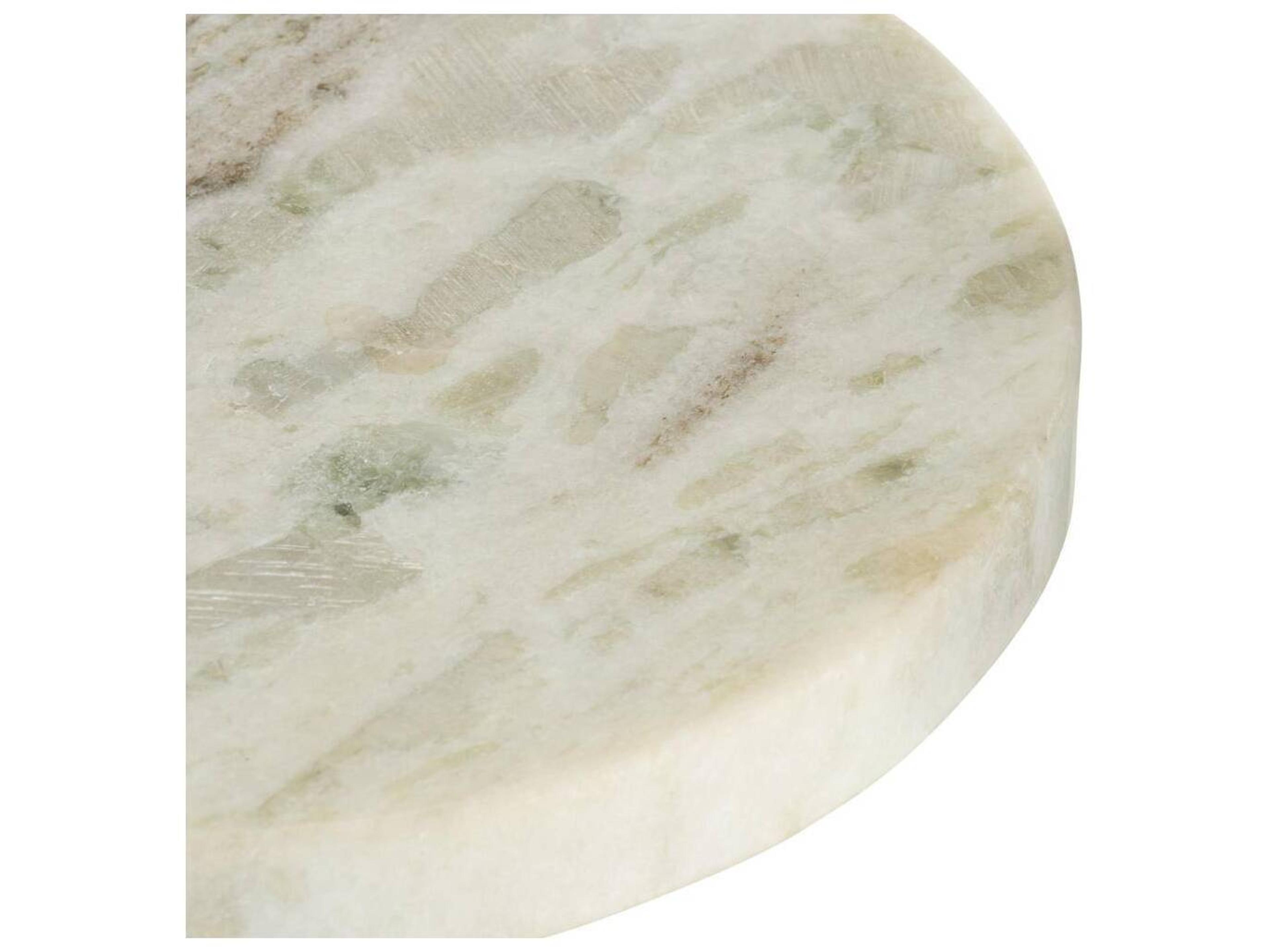 Arteriors Home Imani Round Marble Toronto Sable Gray Brown End Table