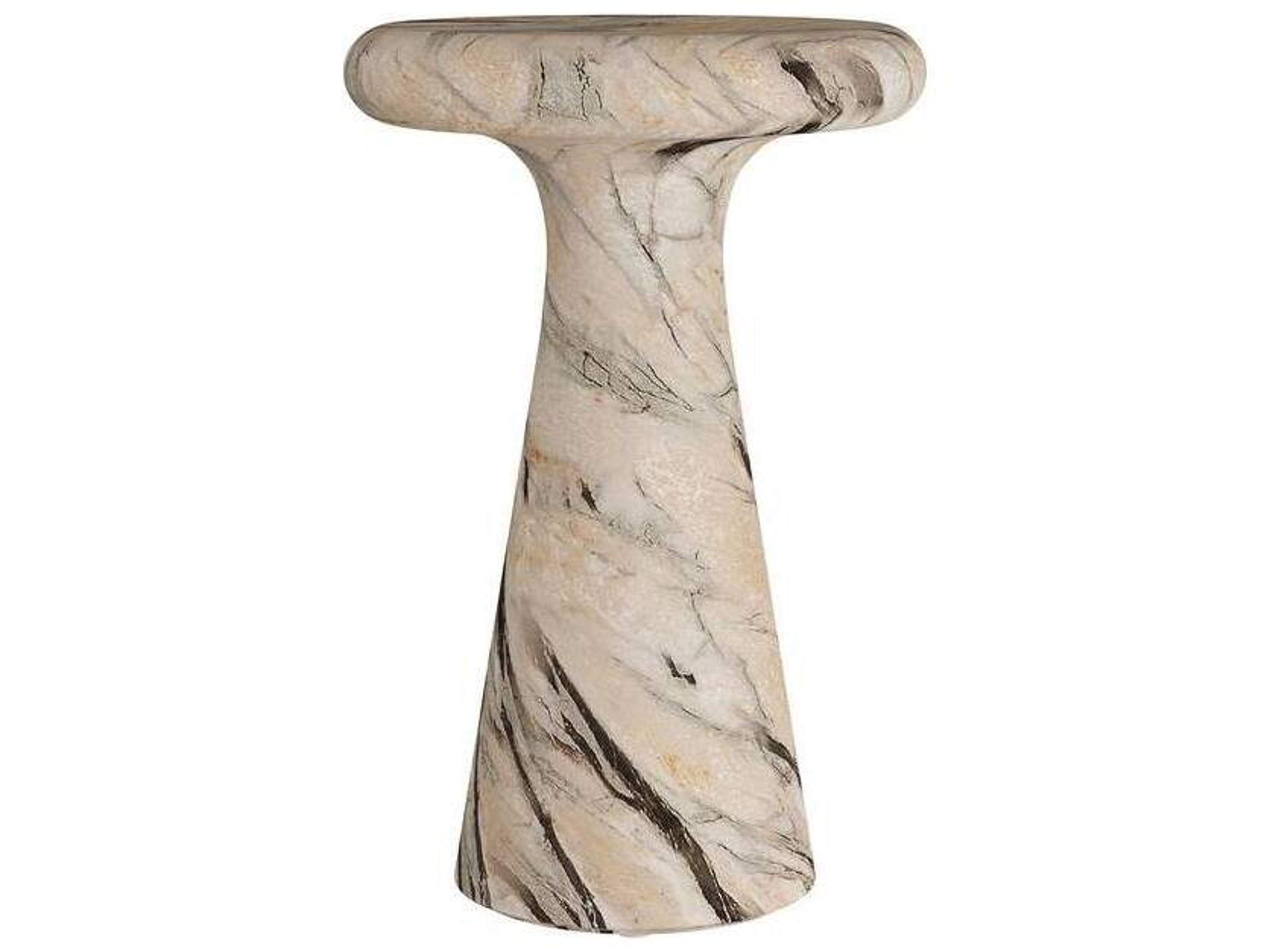 Zahara Drink Table Sculptural Faux Marble