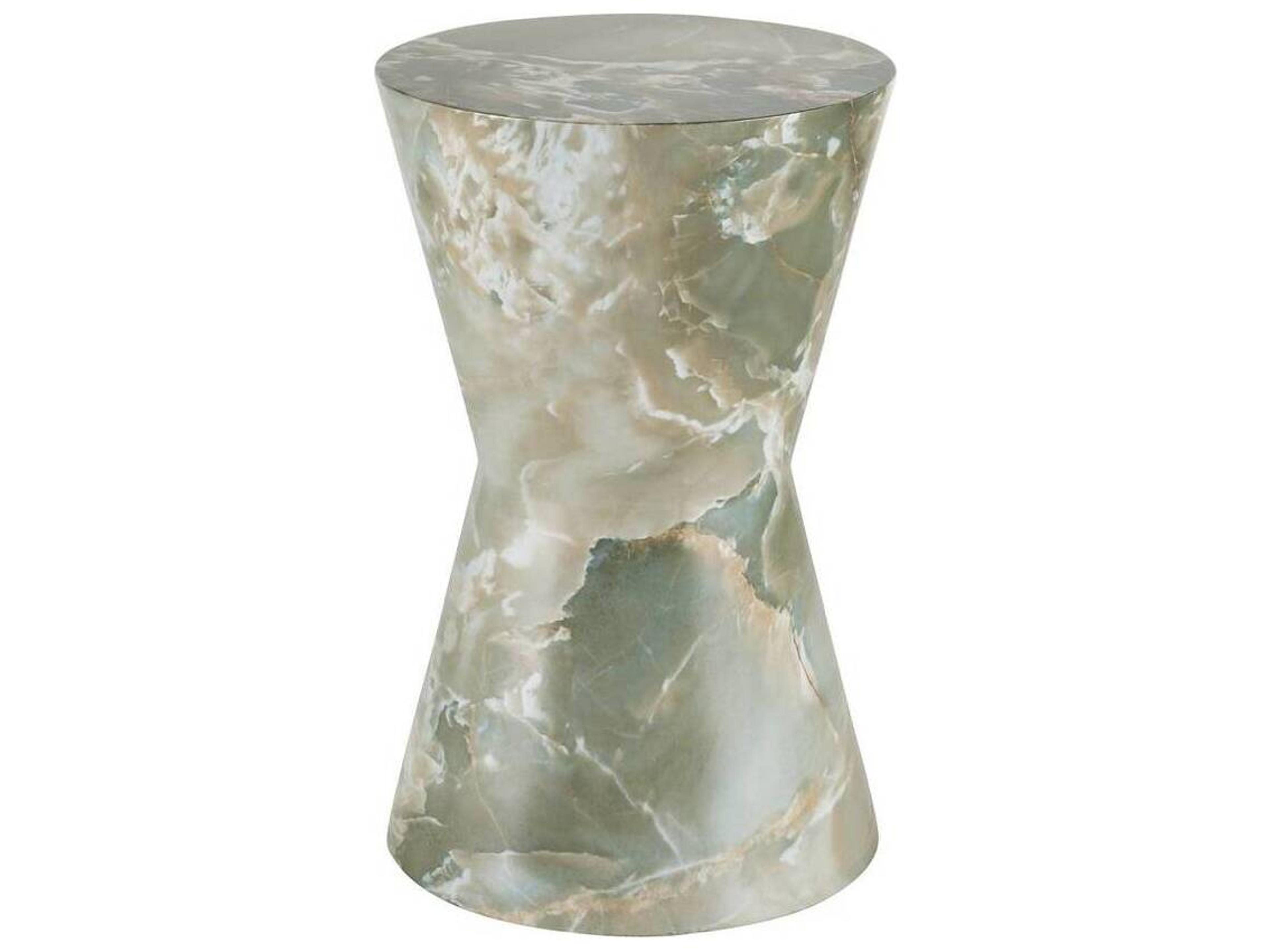 Arteriors Home Costello Round Jade Faux Marble End Table