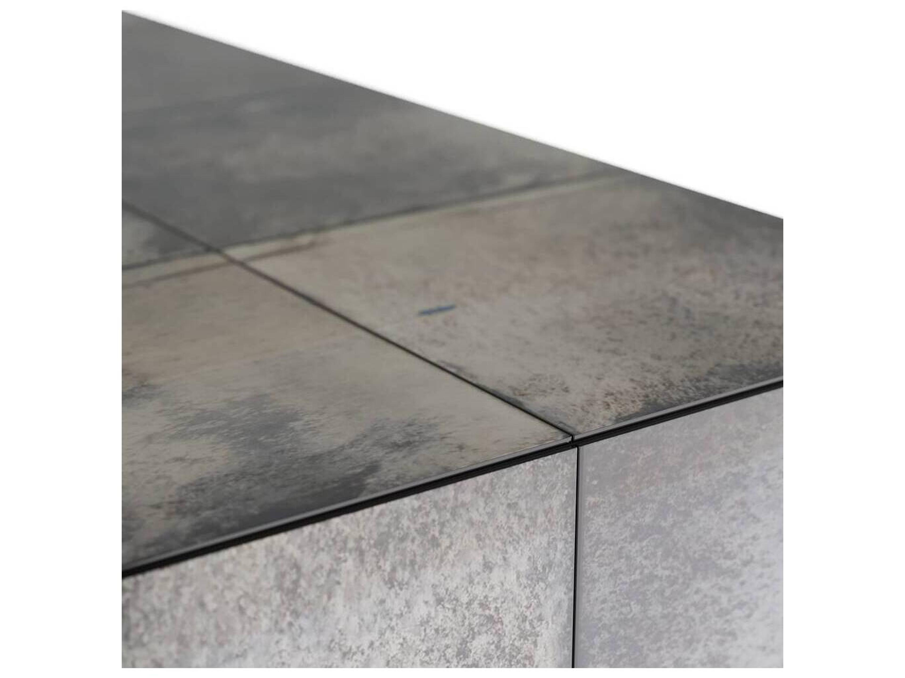 Arteriors Home Rectangular Metal Antiqued Mirror Bronze Antonia Coffee Table