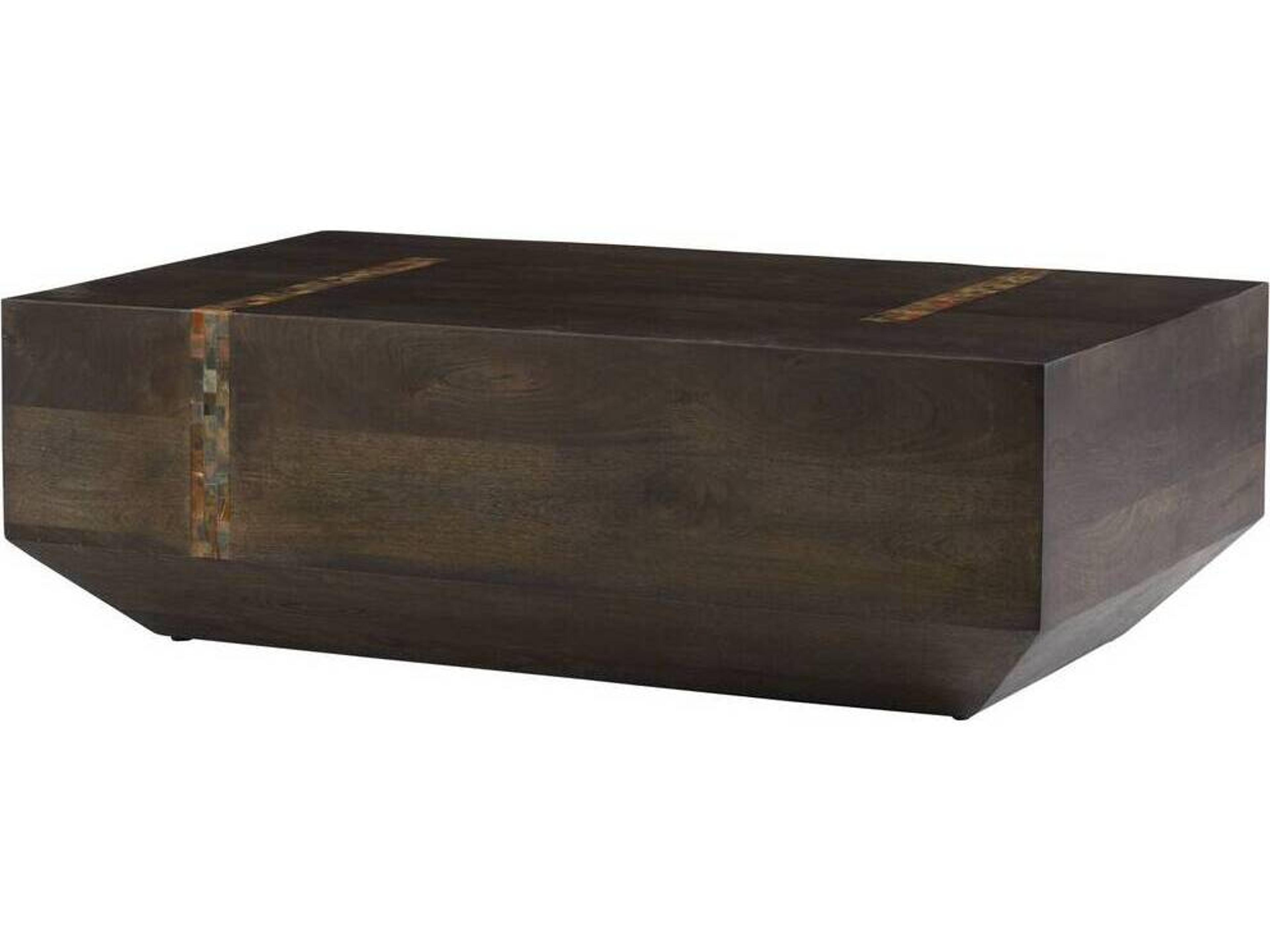 Arteriors Home Rectangular Wood Umber Natural Faux Horn Gilmore Coffee Table