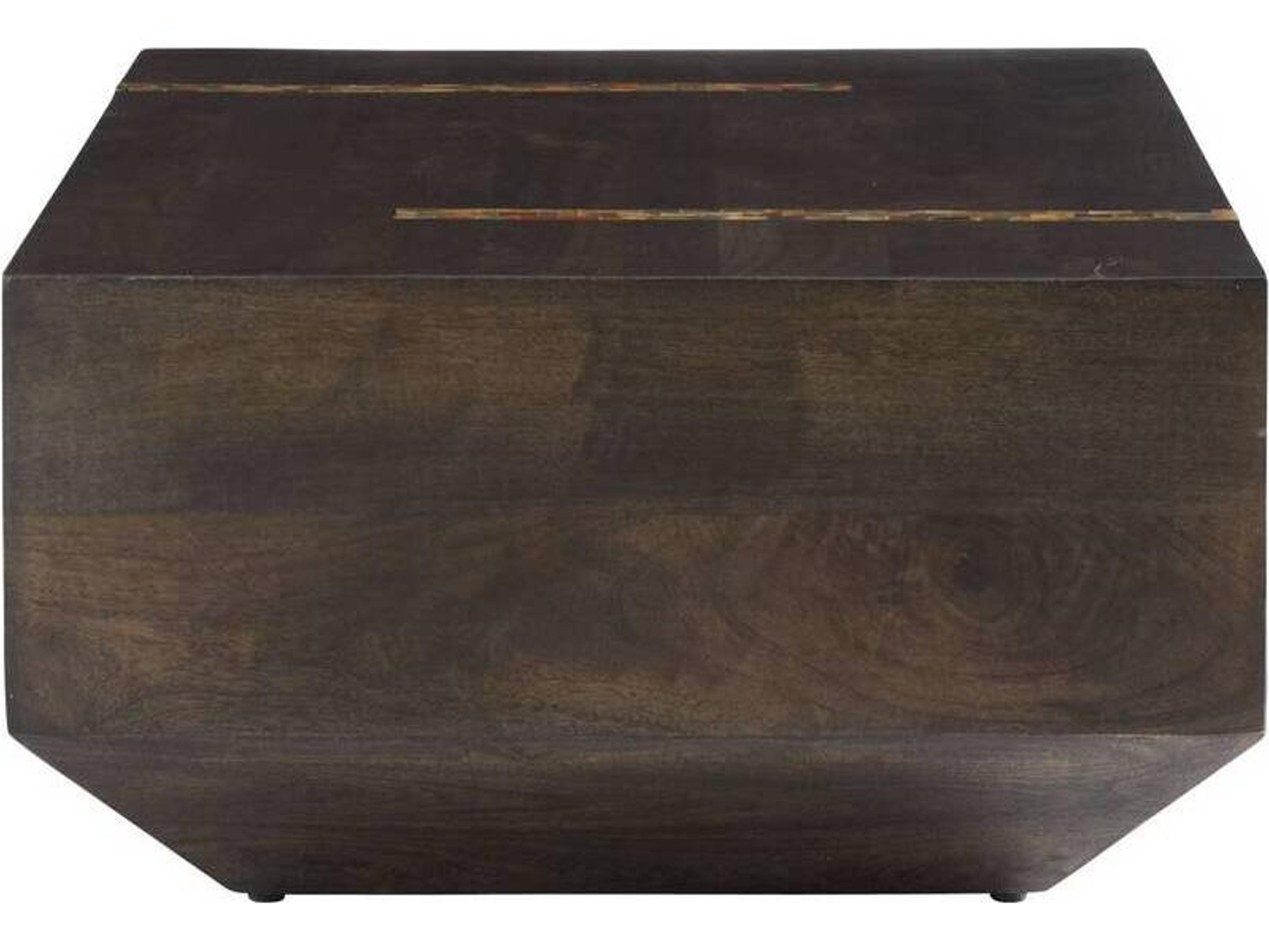 Arteriors Home Rectangular Wood Umber Natural Faux Horn Gilmore Coffee Table