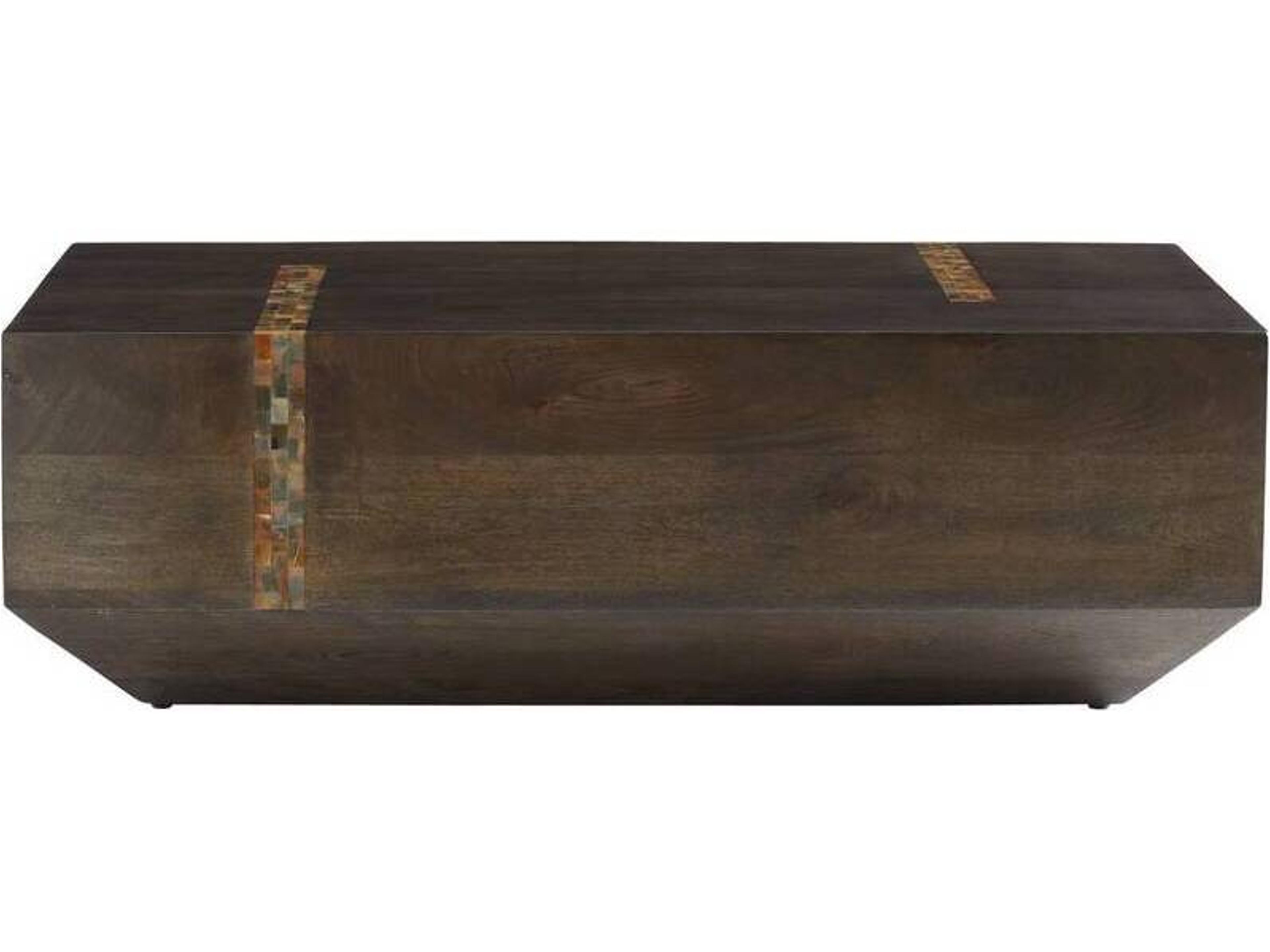 Arteriors Home Rectangular Wood Umber Natural Faux Horn Gilmore Coffee Table