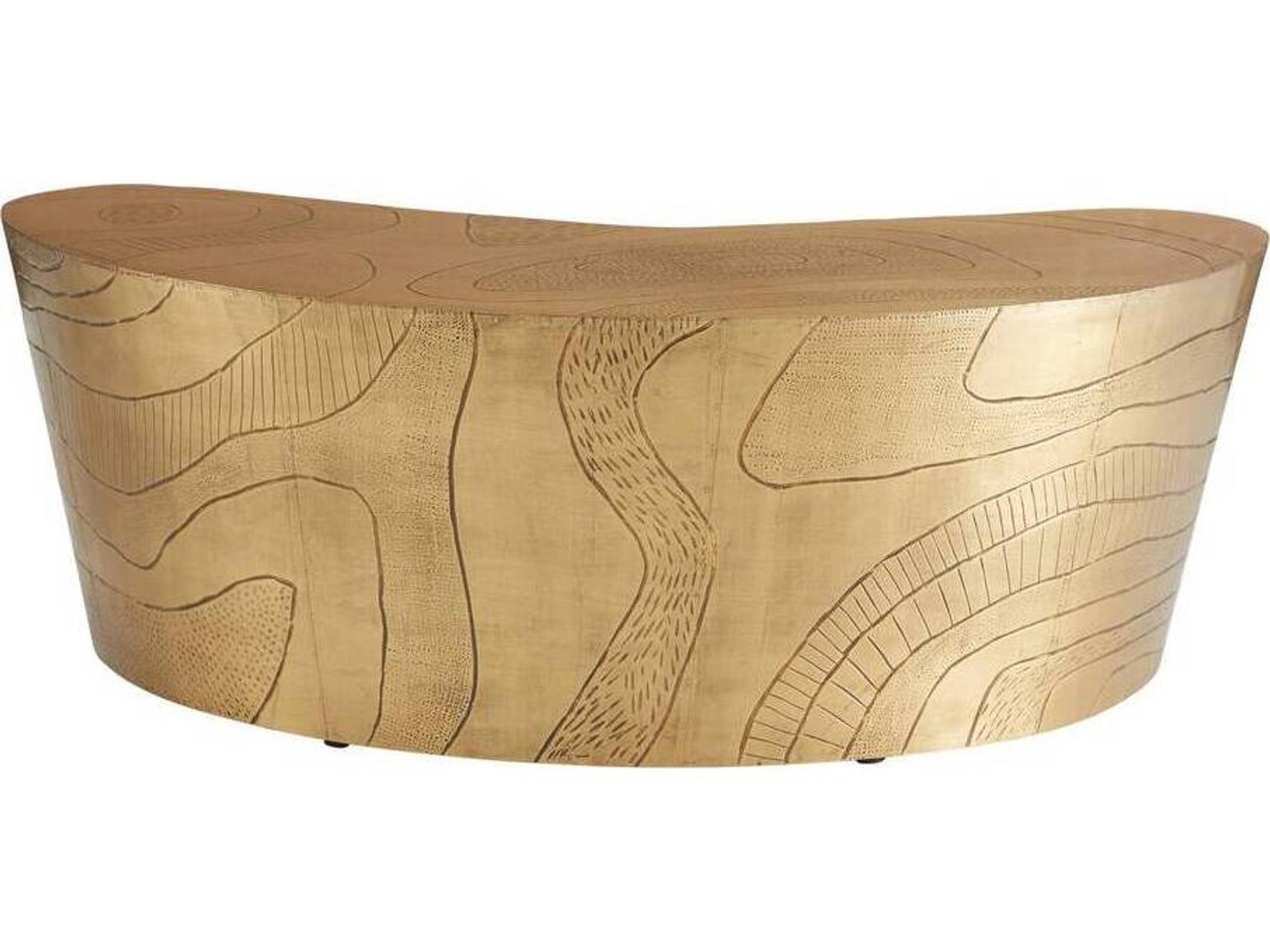 Arteriors Home Metal Antique Brass Glasgow Coffee Table