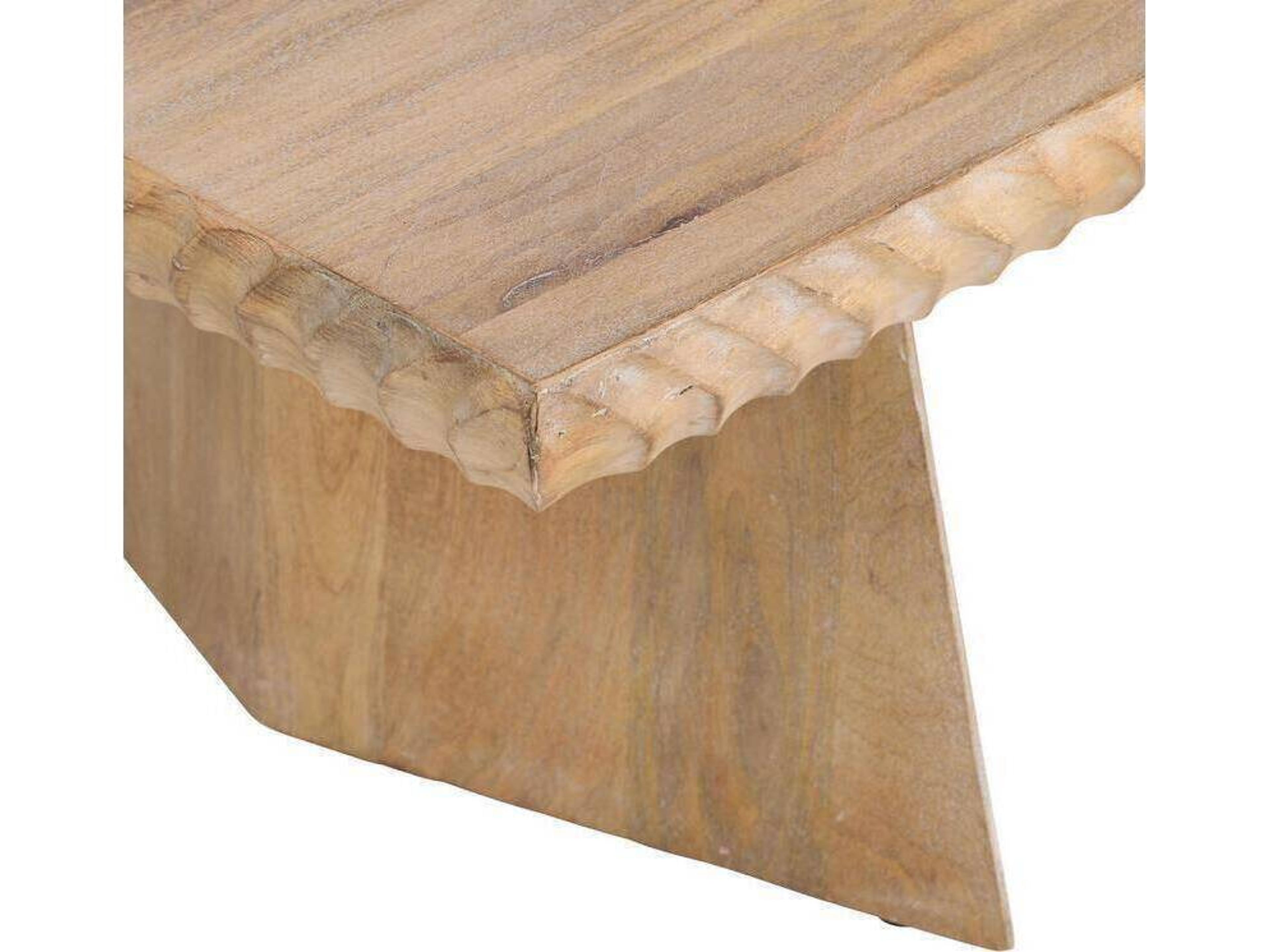 Arteriors Home Jetson Rectangular Wood Washed Tobacco Brown Coffee Table