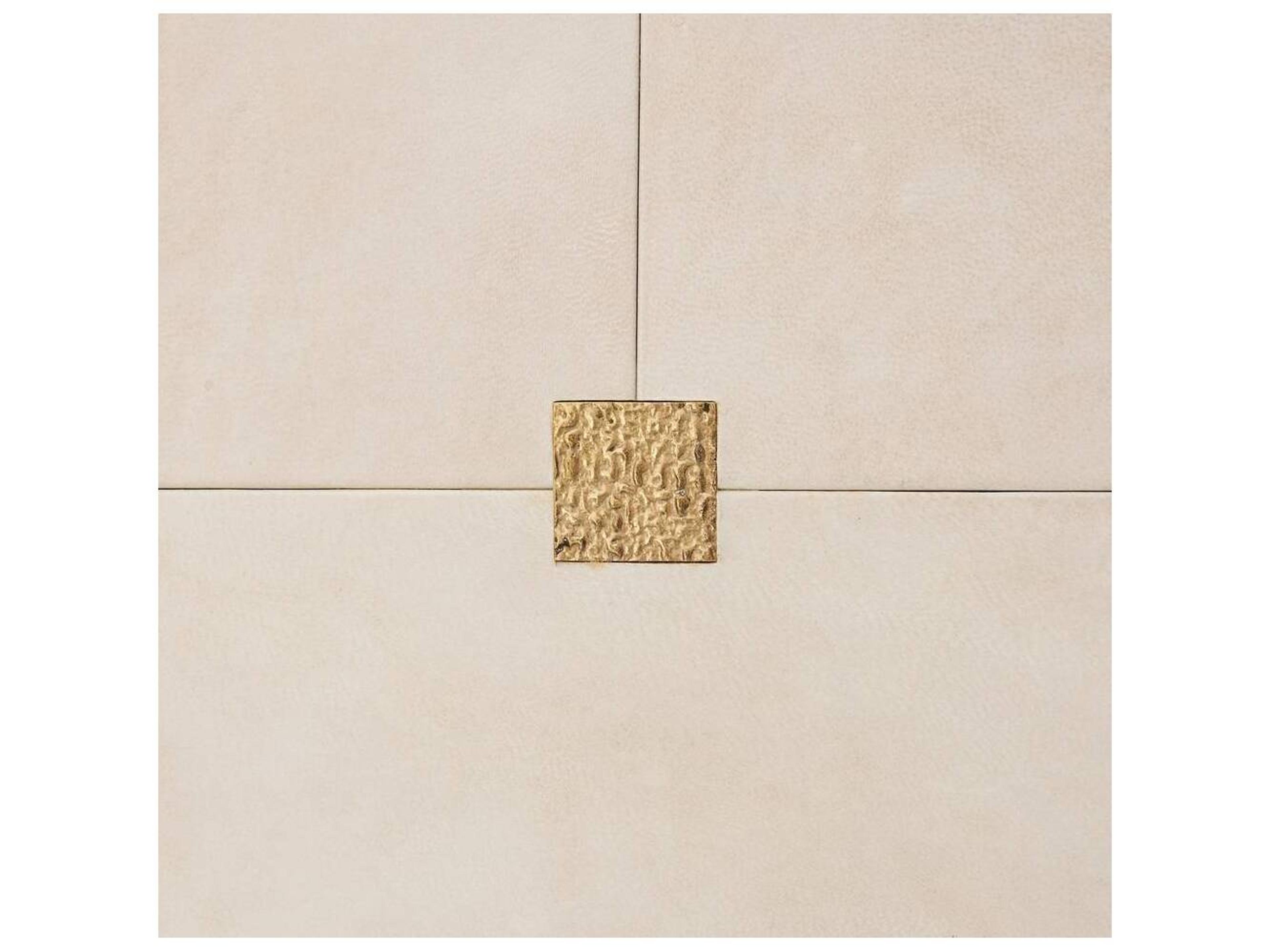 Arteriors Home Rectangular Faux Leather Ivory Coffee Table