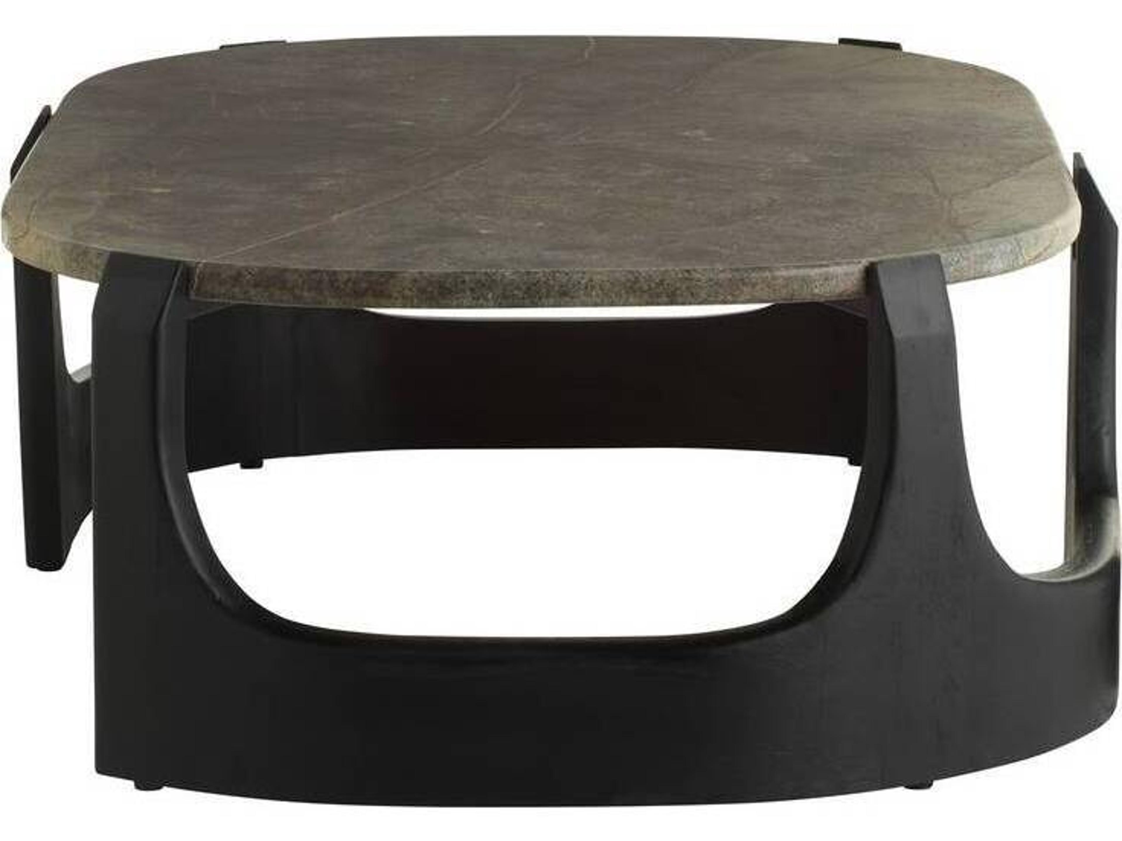 Arteriors Home Oval Marble Sandblasted Natural Jungle Coffee Table