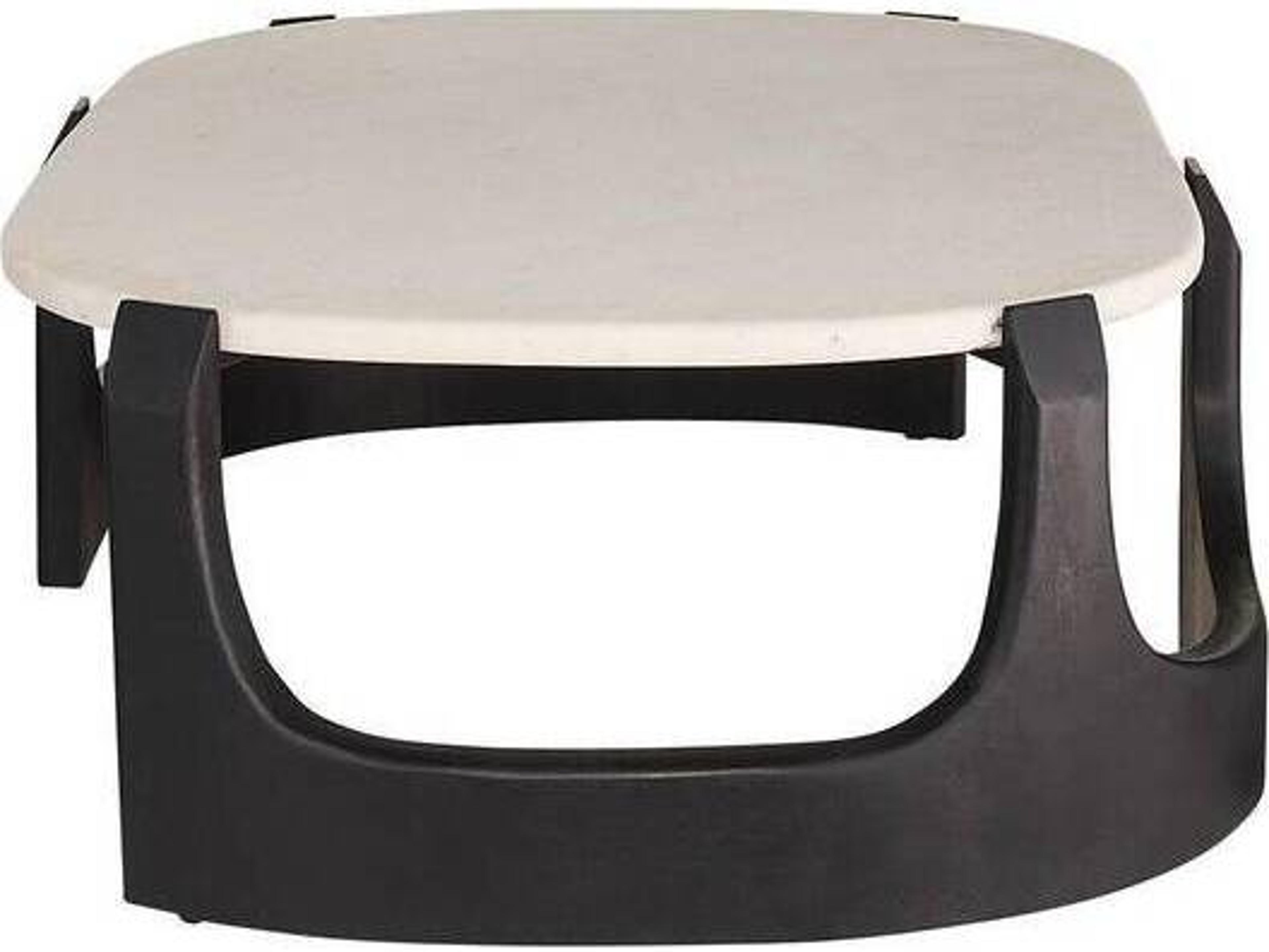 Arteriors Home Oval Marble Sandblasted White Coffee Table