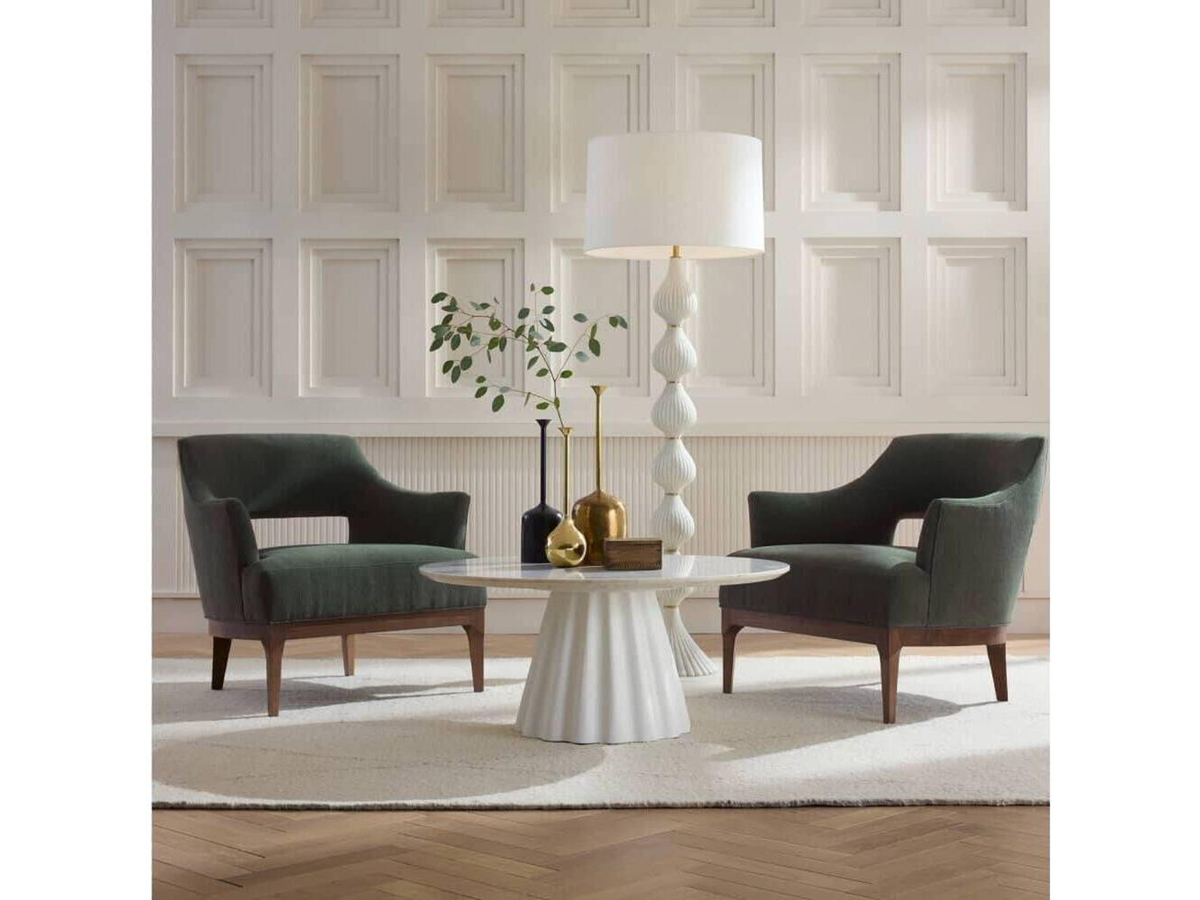 Arteriors Home Round Marble White Coffee Table