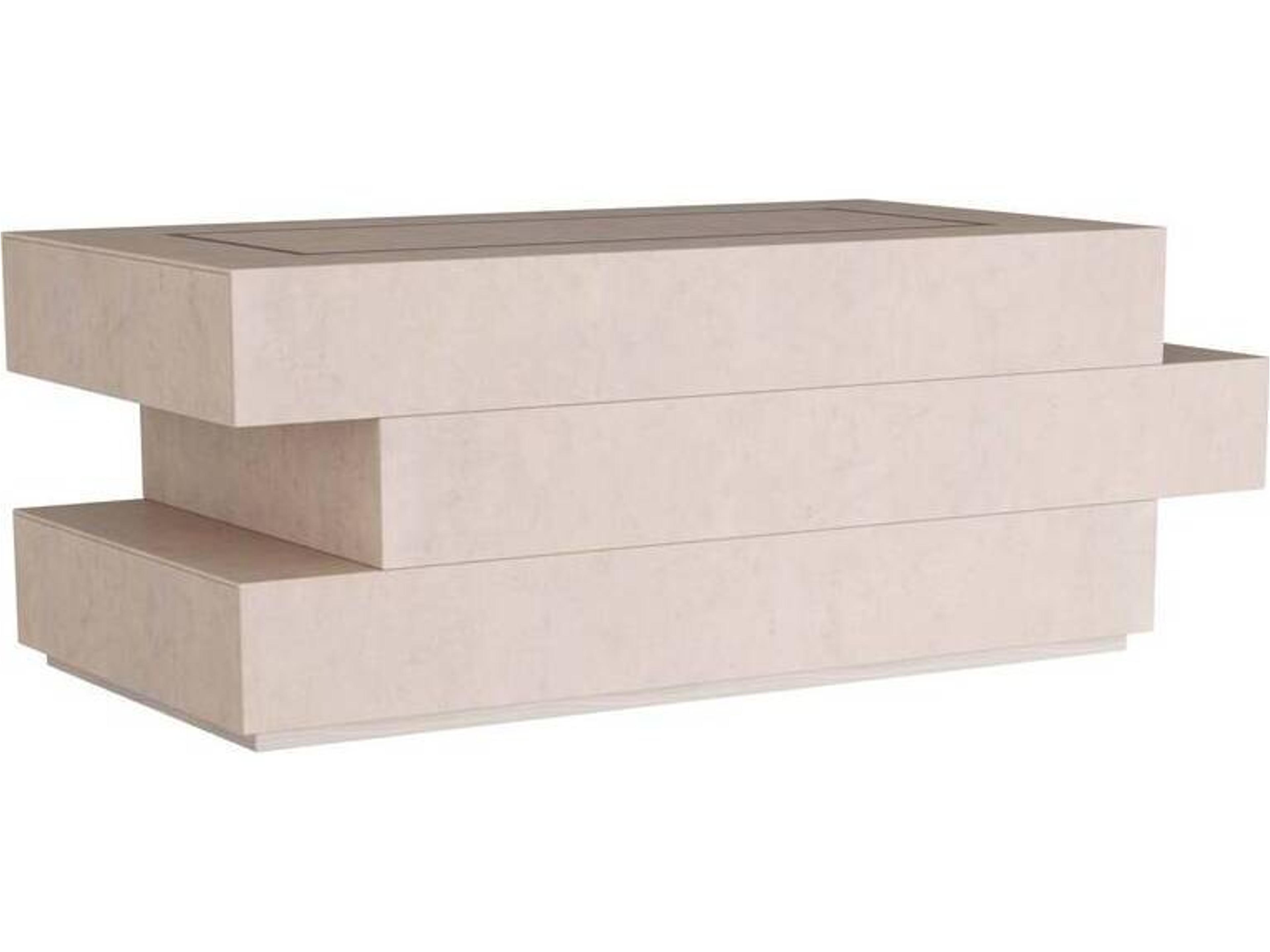 Rectangular Wood Greige Coffee Table