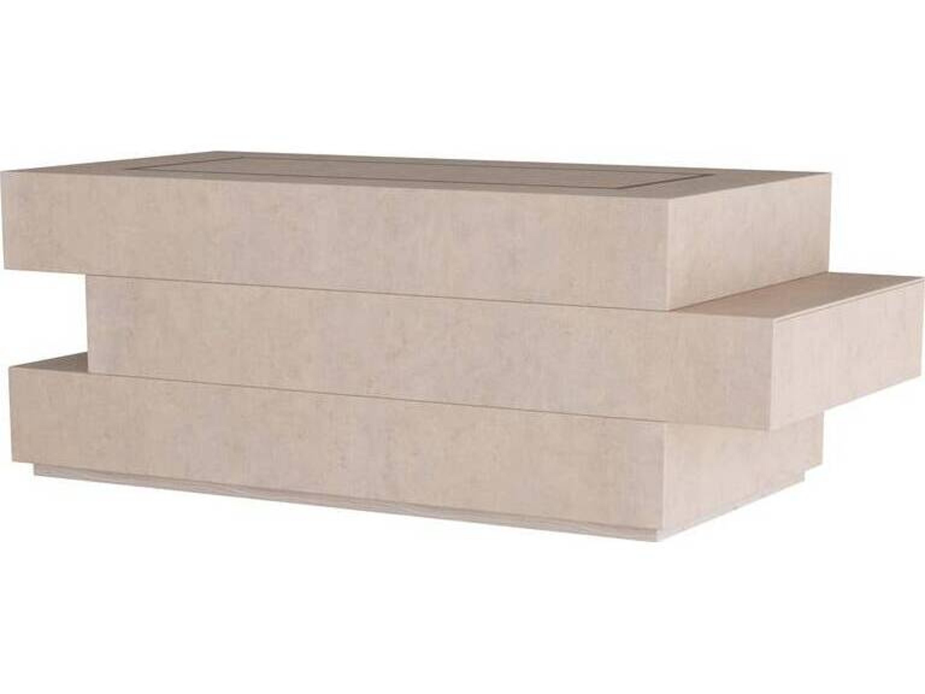 Arteriors Home Rectangular Wood Greige Coffee Table