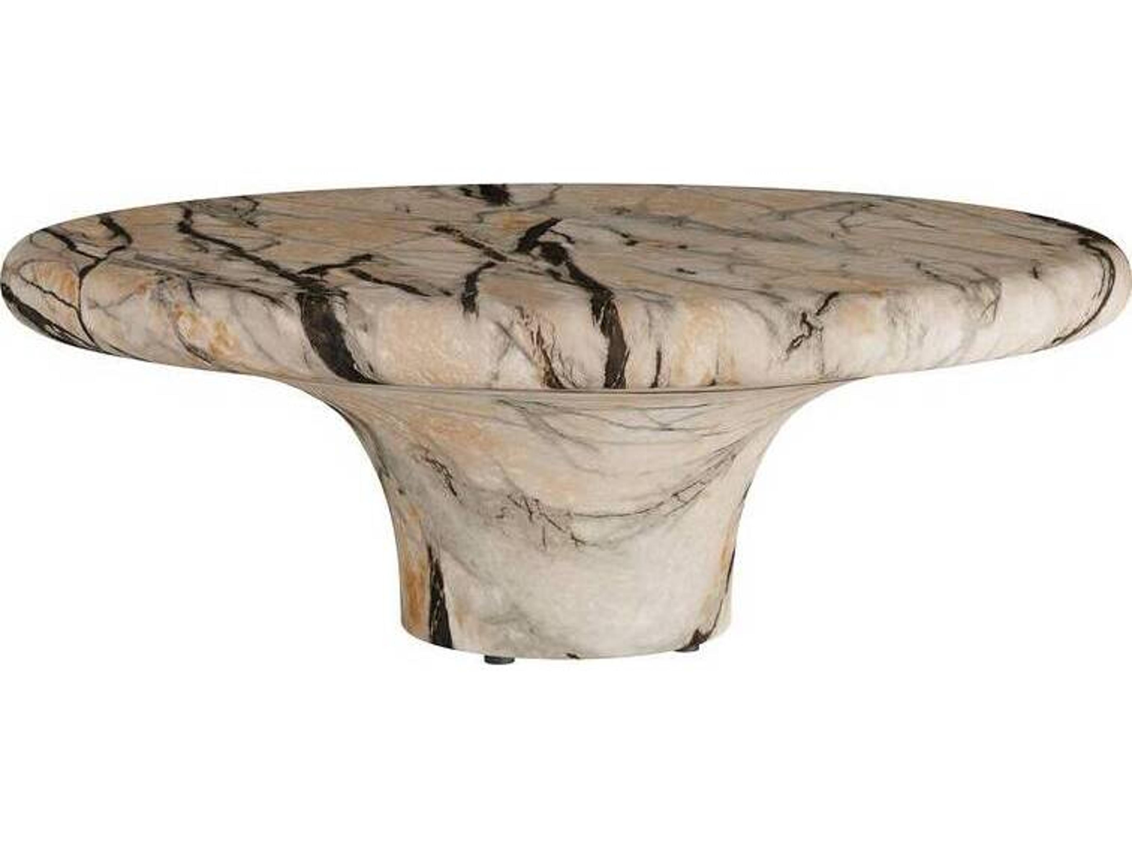 Arteriors Home Zahara Round Mojave Faux Marble Coffee Table