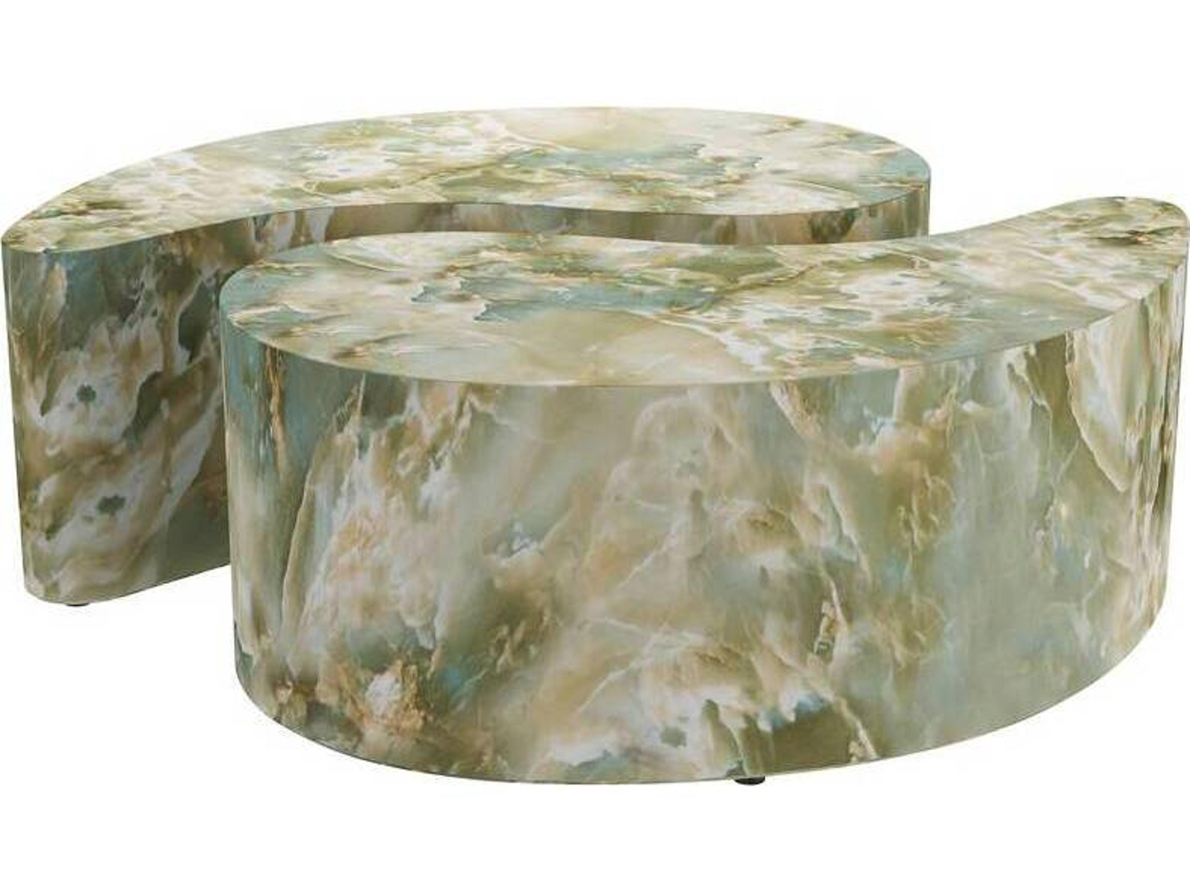 Arteriors Home Jade Faux Marble Adeline Coffee Table