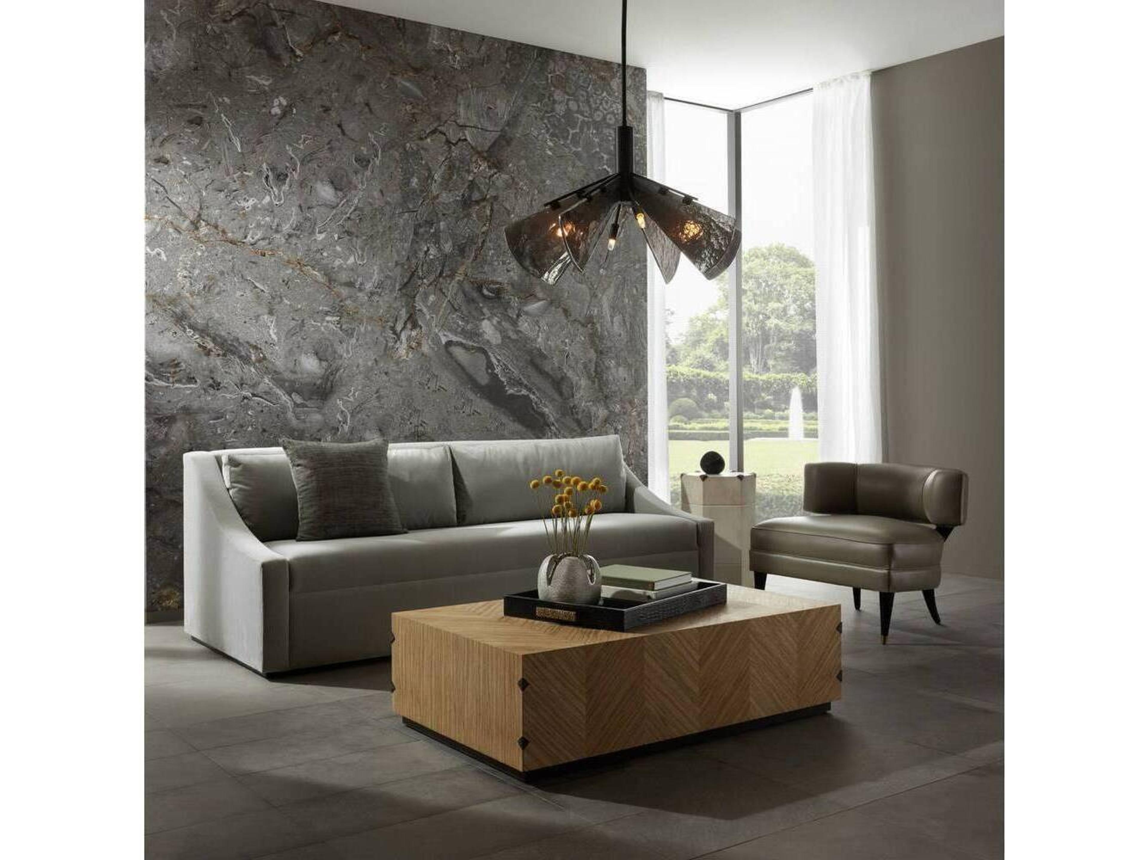 Arteriors Home Rectangular Wood Oyster Bronze Zuki Coffee Table