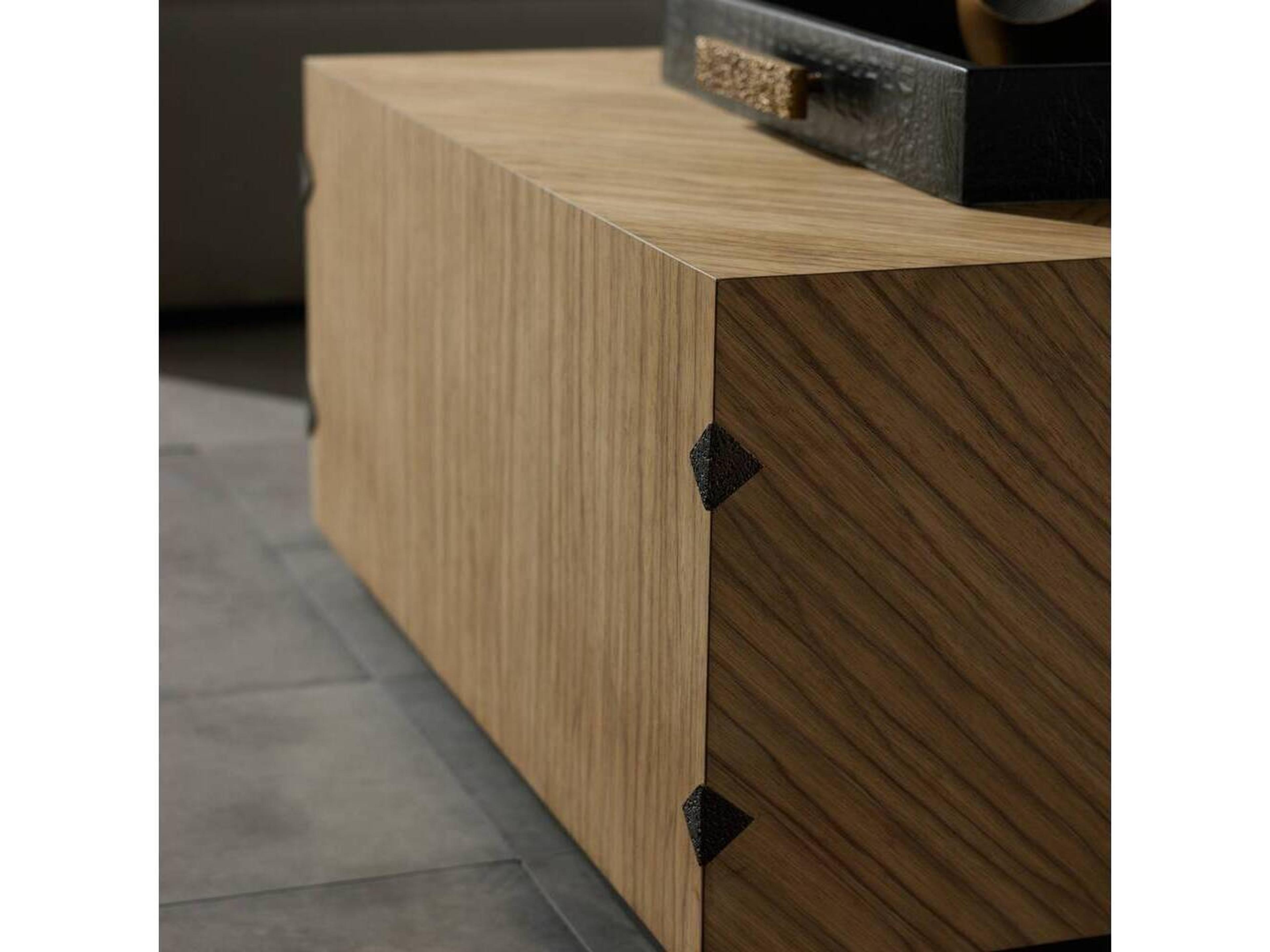 Arteriors Home Rectangular Wood Oyster Bronze Zuki Coffee Table