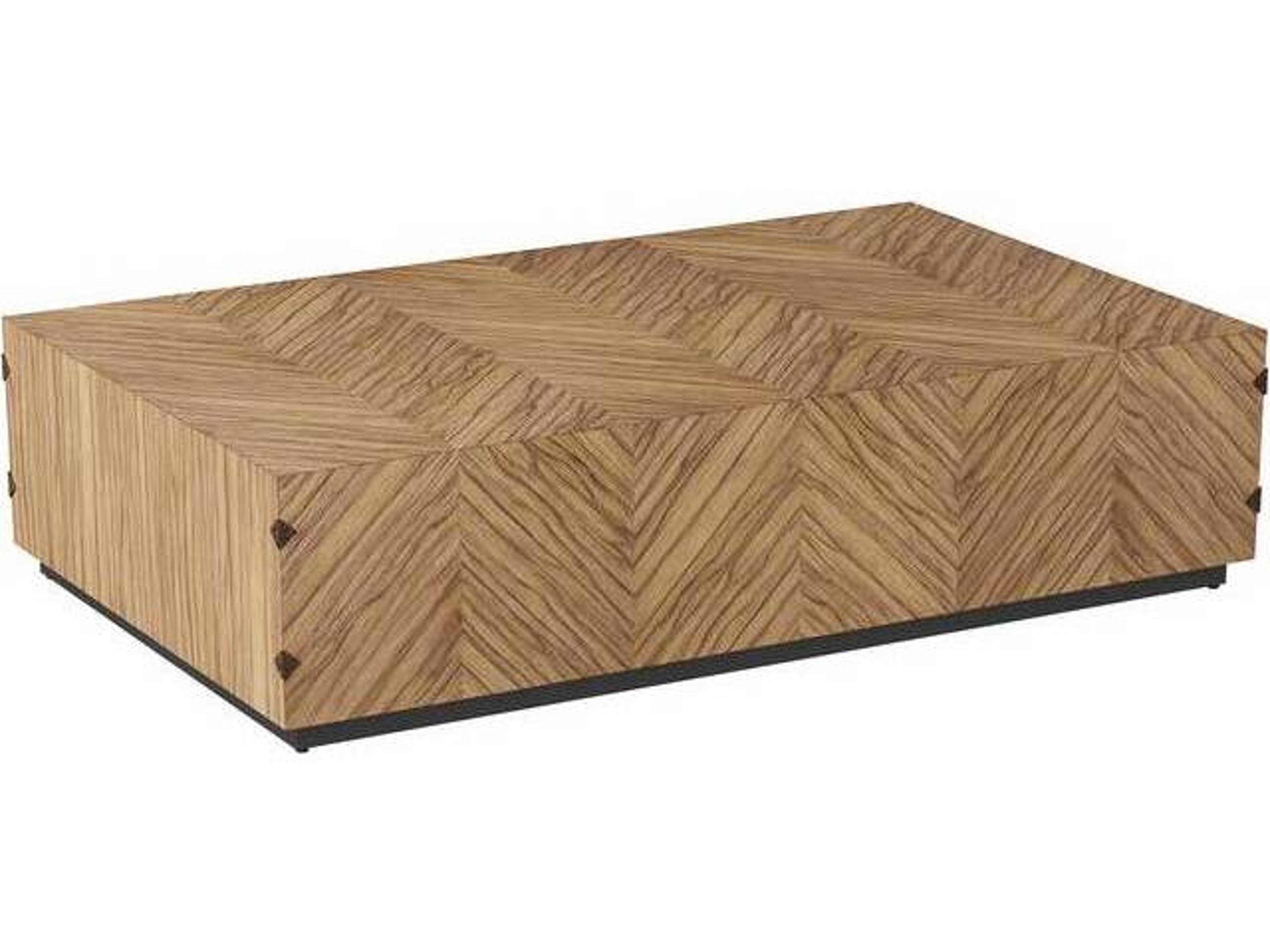 Arteriors Home Rectangular Wood Oyster Bronze Zuki Coffee Table