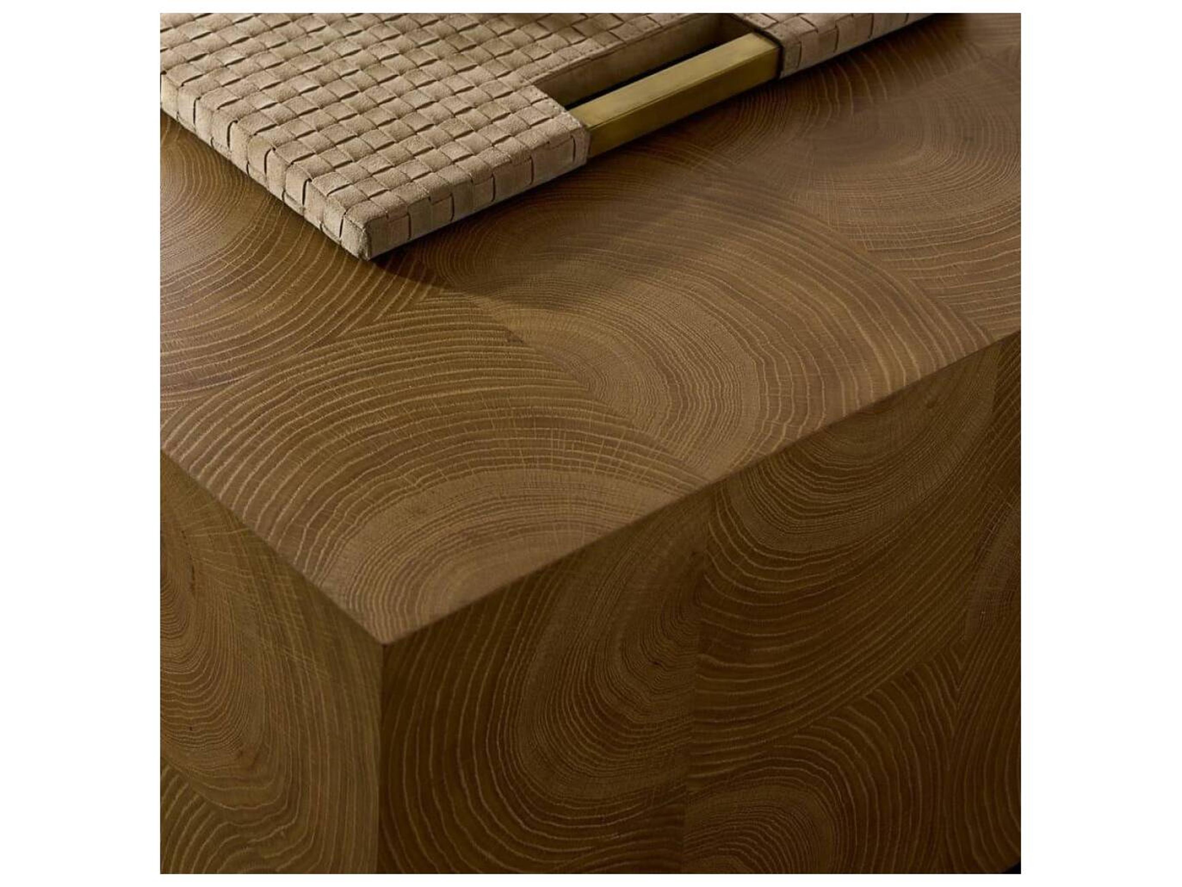 Arteriors Home Justice Rectangular Wood Oyster Bronze Gray Black Coffee Table