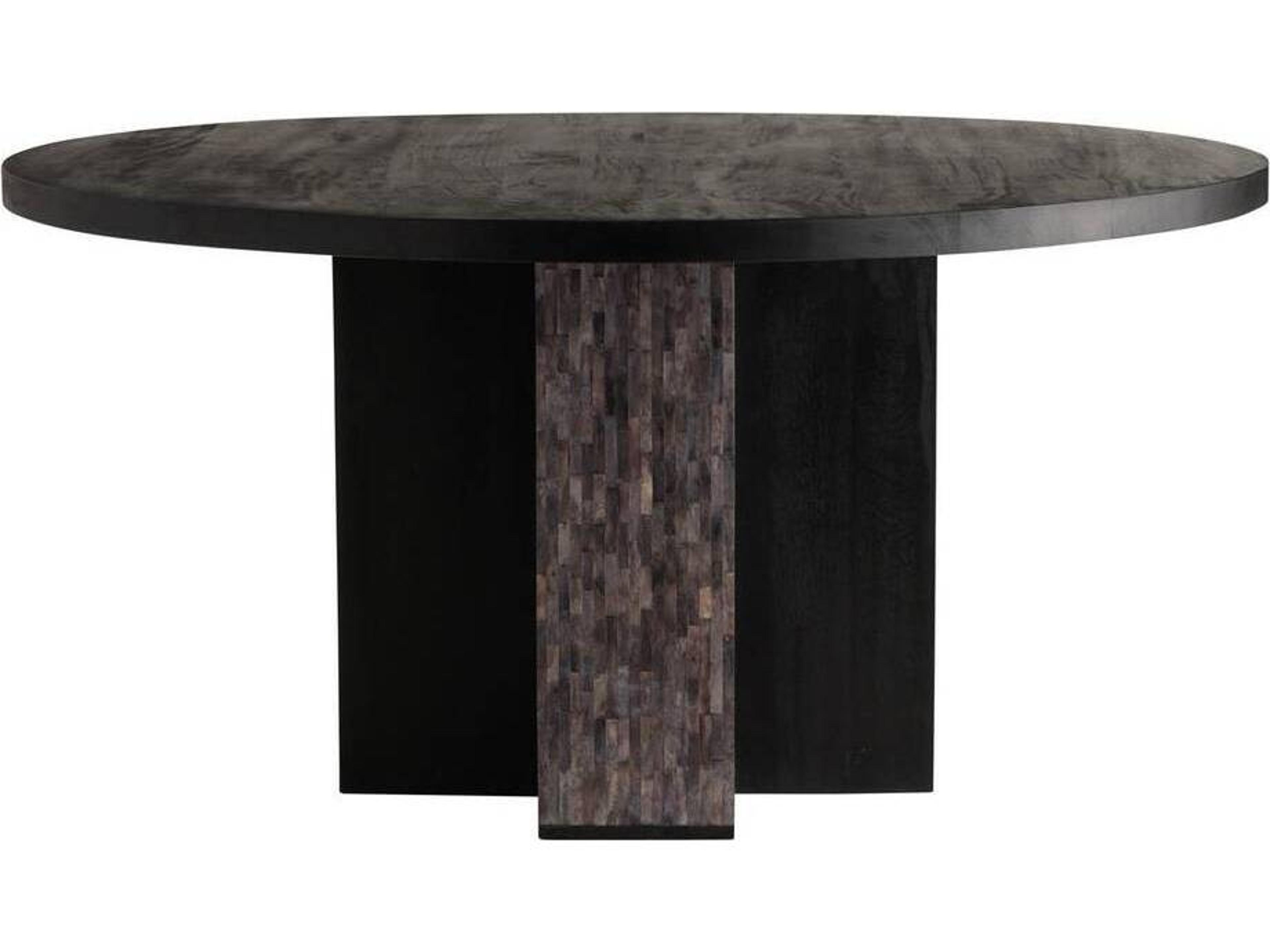 Arteriors Home Round Wood Ebony Dining Table