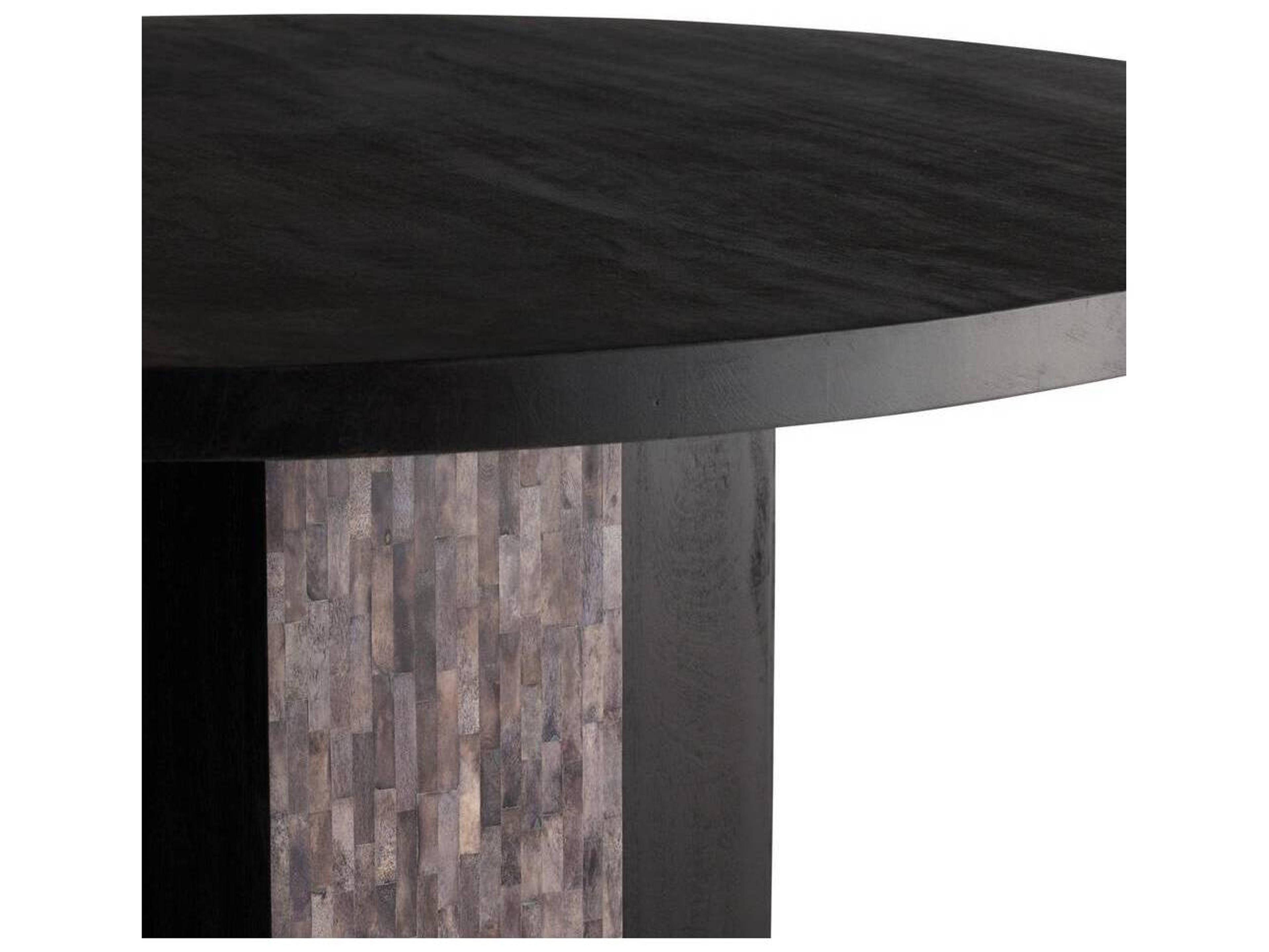 Arteriors Home Round Wood Ebony Dining Table