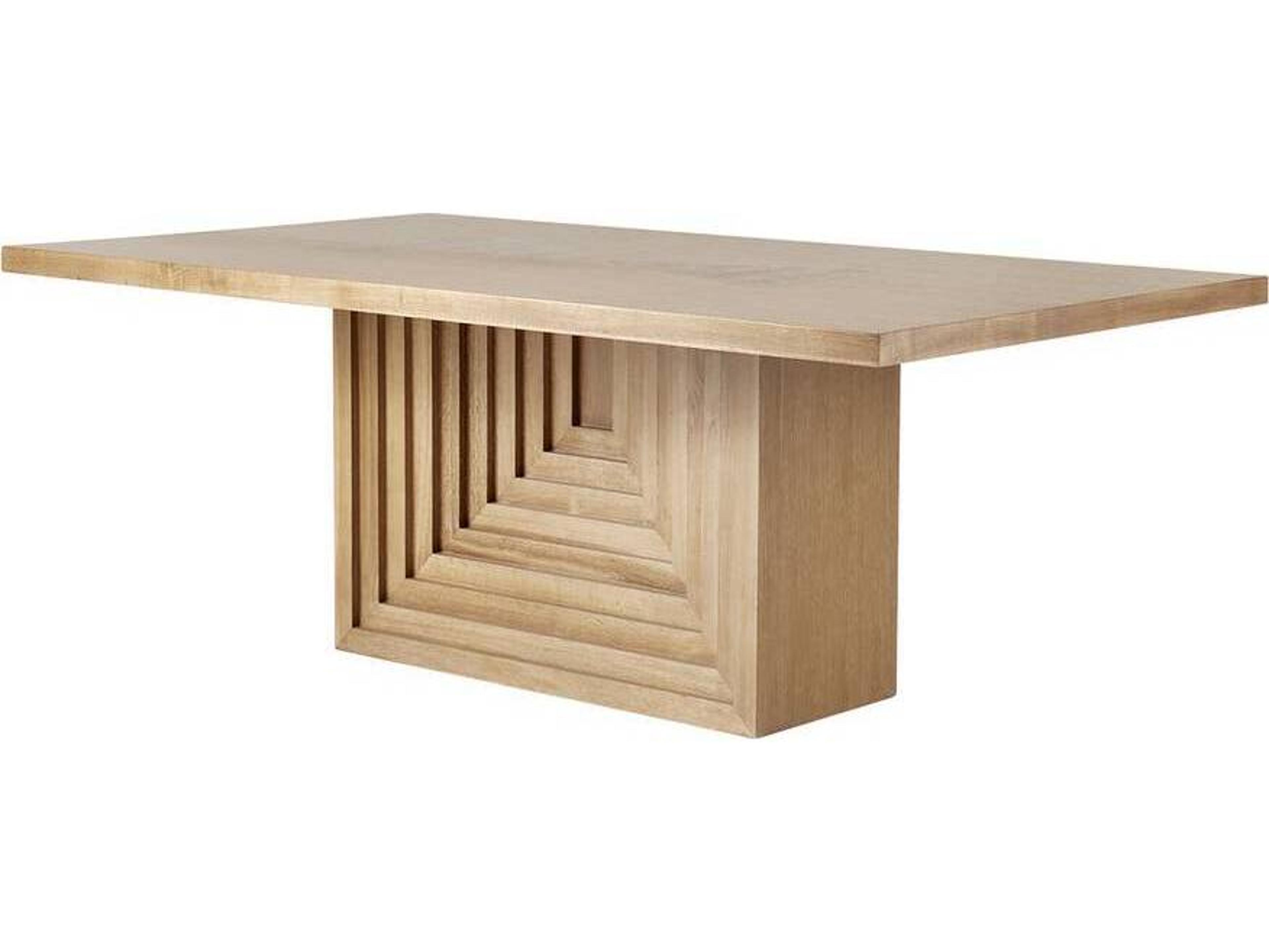 Crockett Dining Table Monumental Pedestal Design