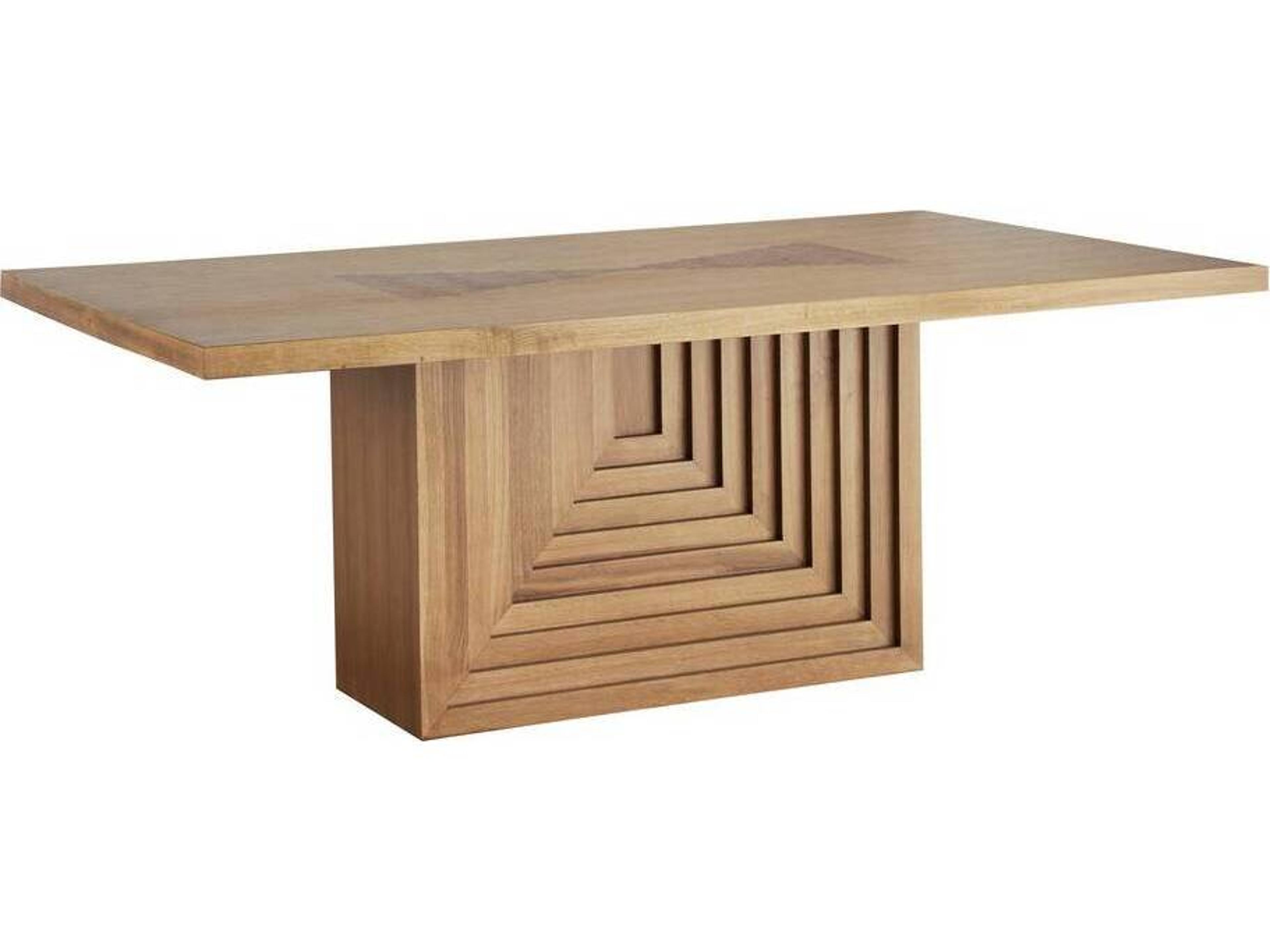 Arteriors Home Crockett Rectangular Wood Oyster Dark Dining Table