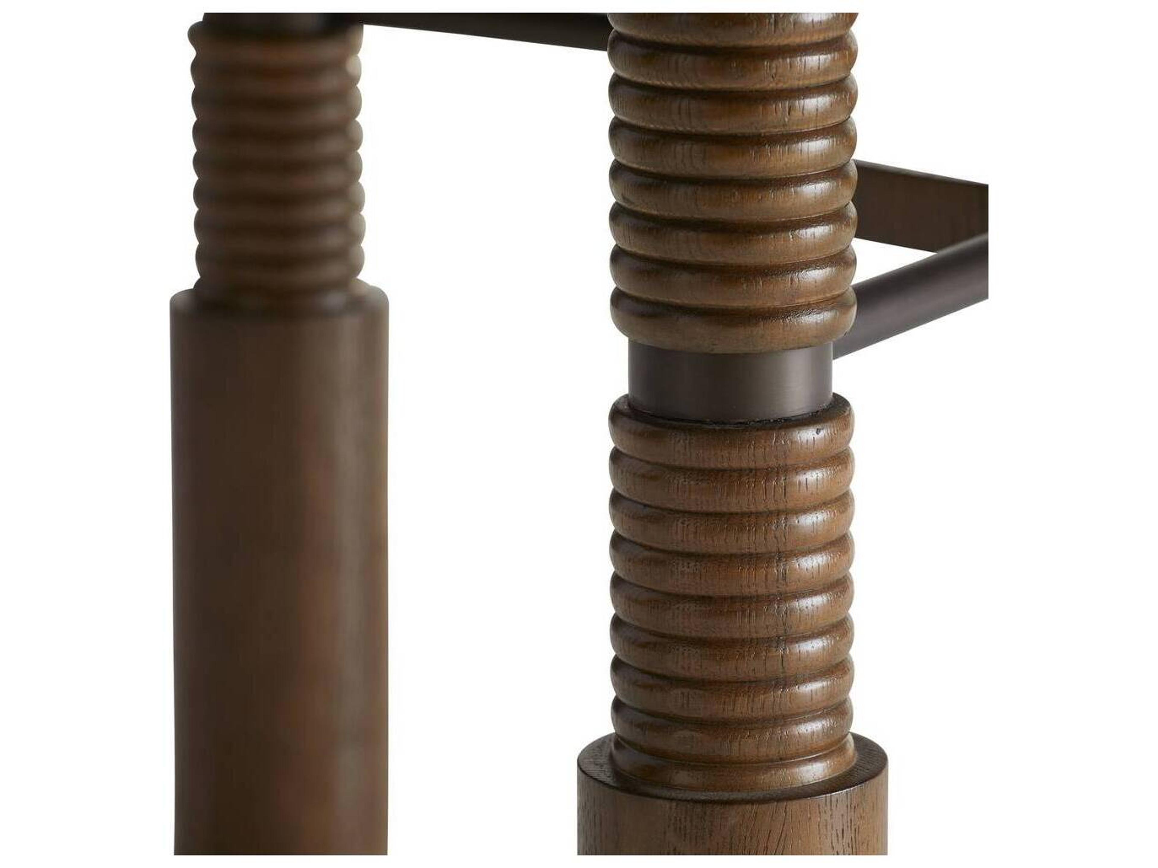 Arteriors Home Heger Round Wood Tortoise Bronze Dining Table